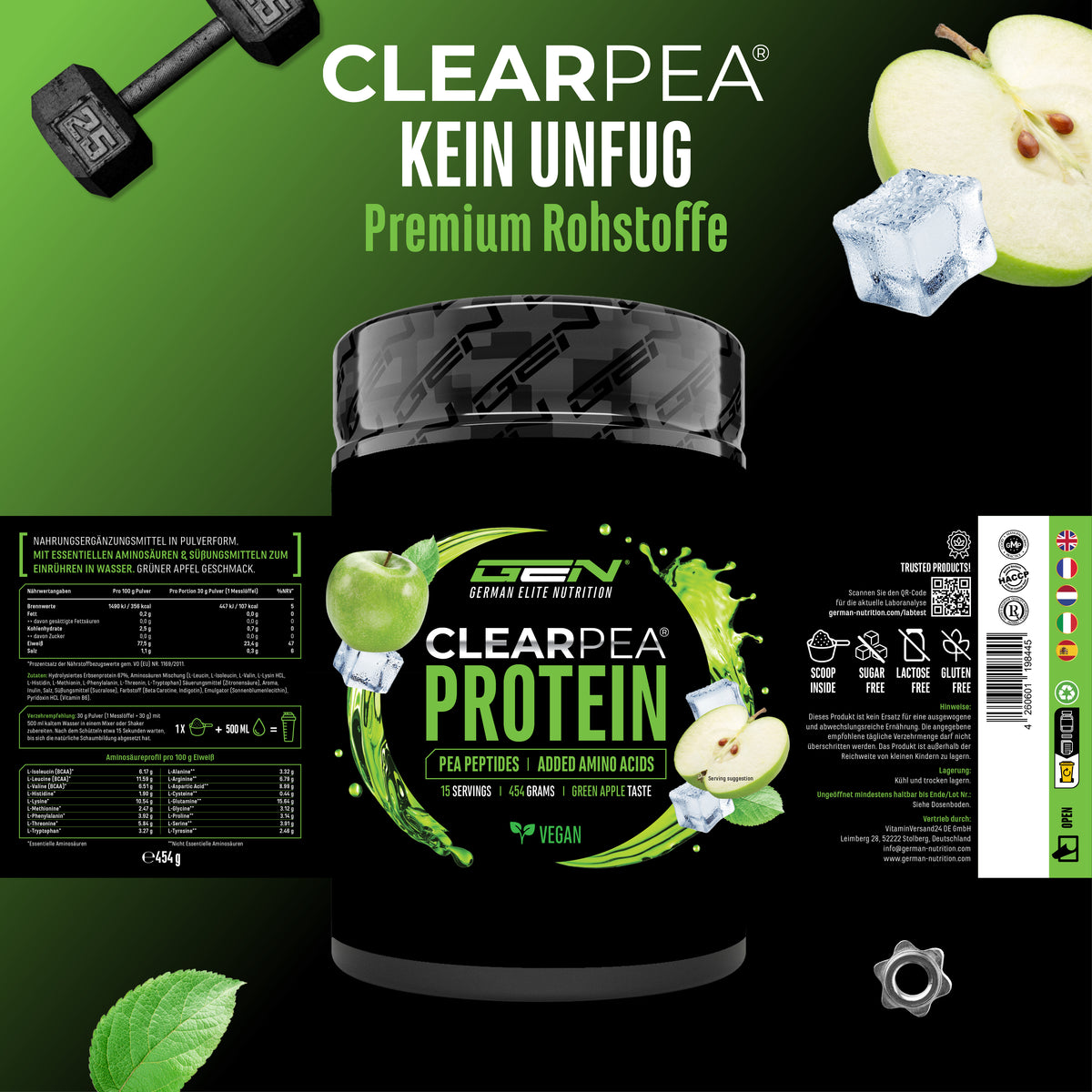 ClearPea® - Vegan Clear Protein - Cola, 454 g