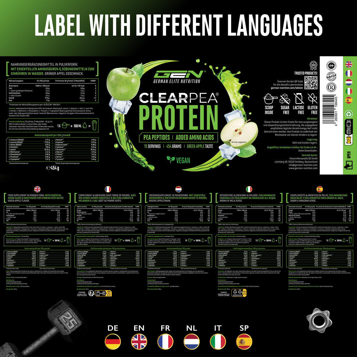 ClearPea® - Vegan Clear Protein - Cola, 454 g