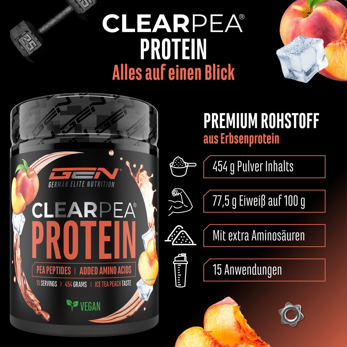 ClearPea® - Vegan Clear Protein - Cola, 454 g