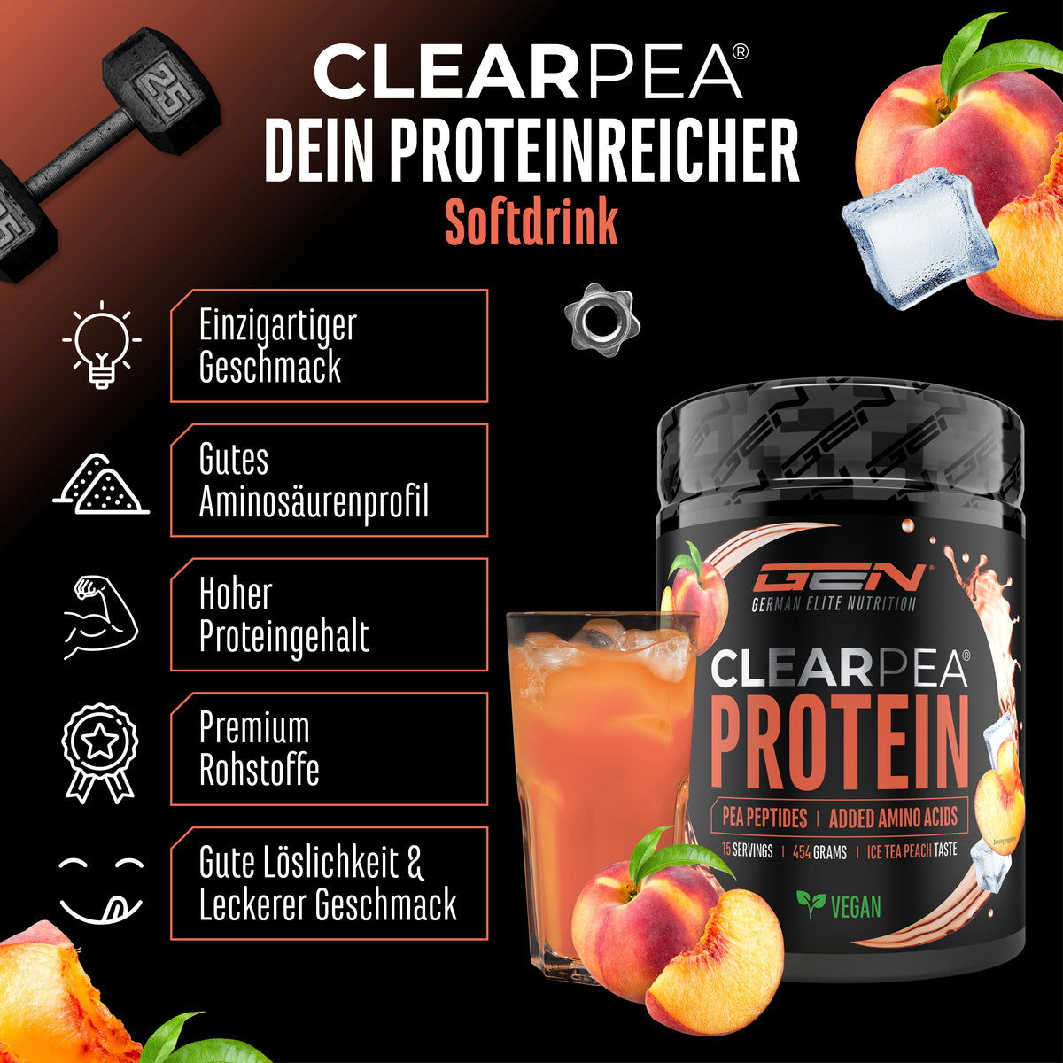 ClearPea® - Vegan Clear Protein - Cola, 454 g