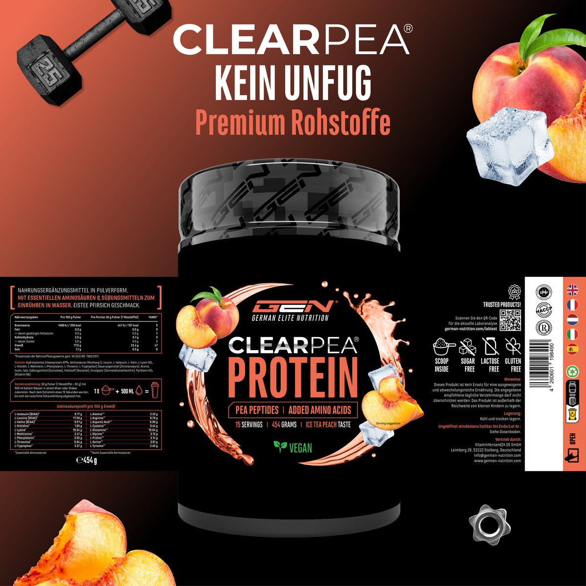 ClearPea® - Vegan Clear Protein - Cola, 454 g