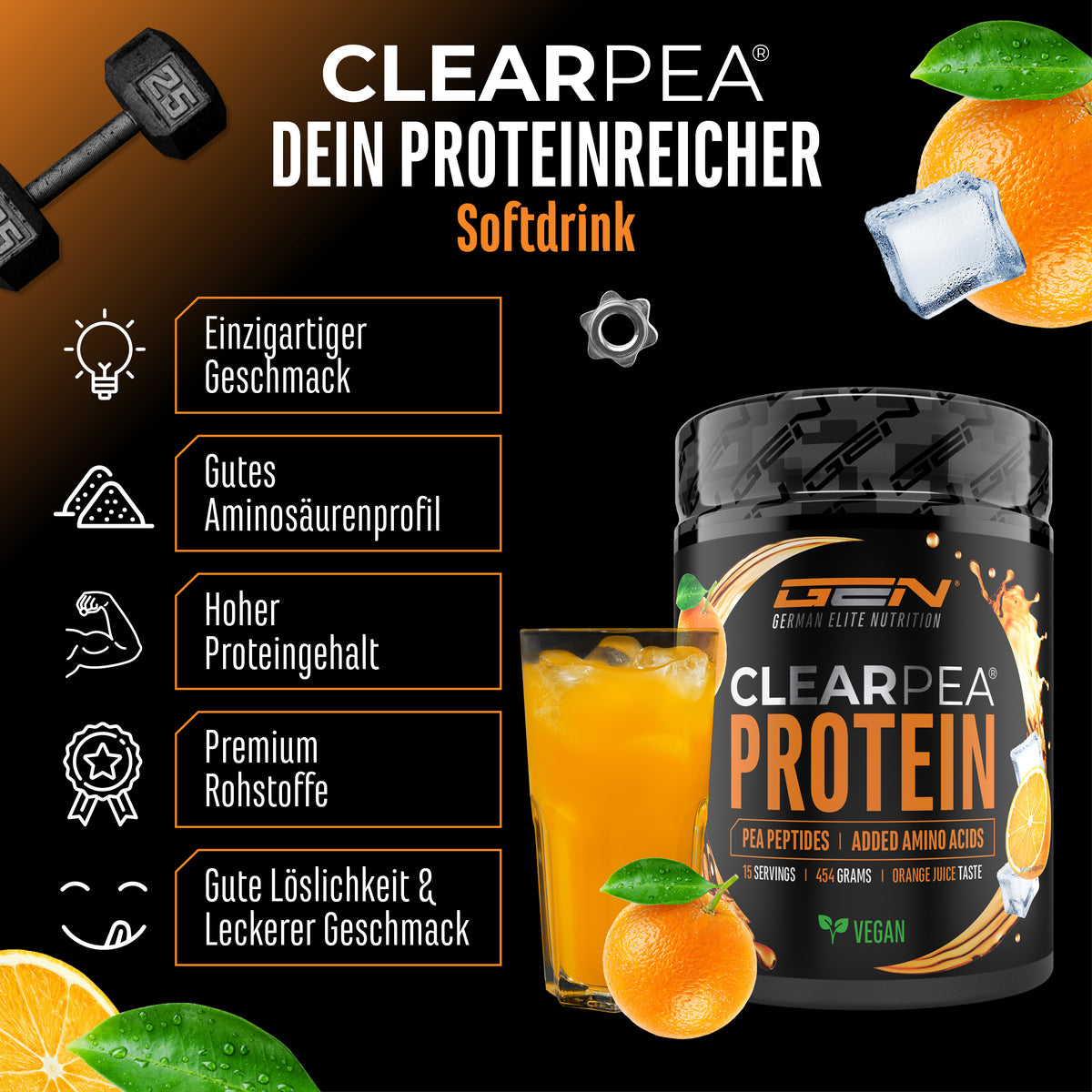 ClearPea® - Vegan Clear Protein - Cola, 454 g