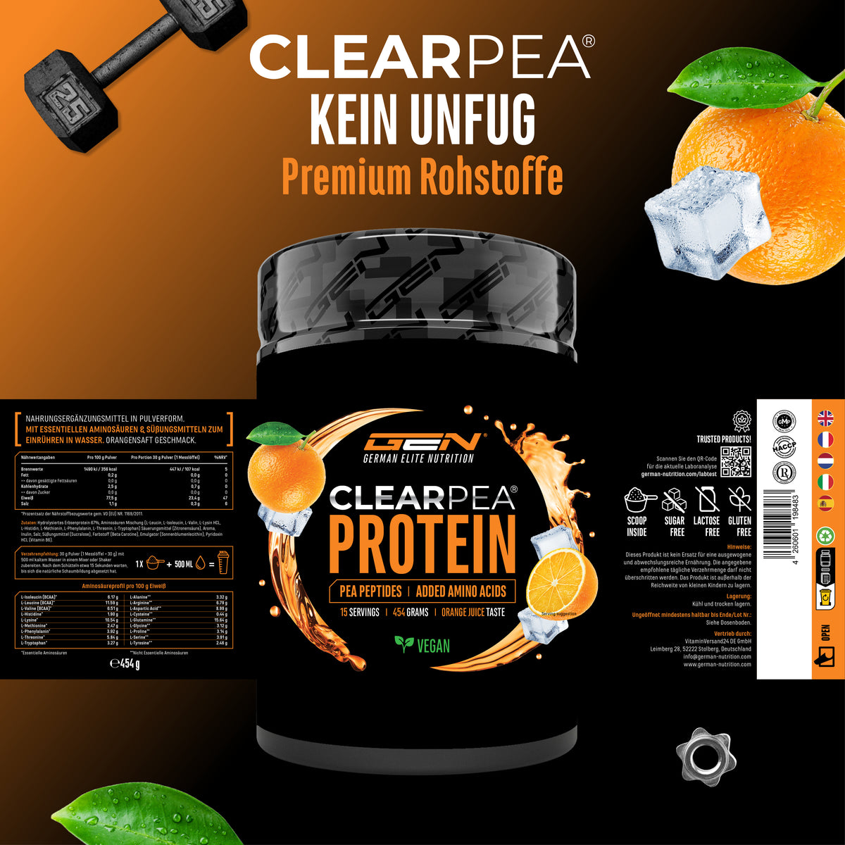 ClearPea® - Vegan Clear Protein - Cola, 454 g