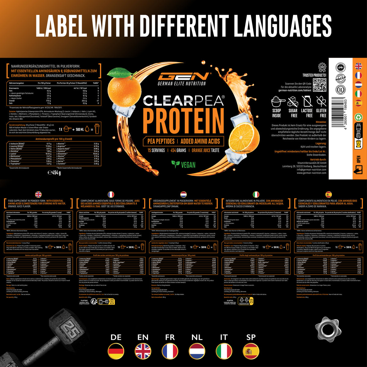 ClearPea® - Vegan Clear Protein - Cola, 454 g