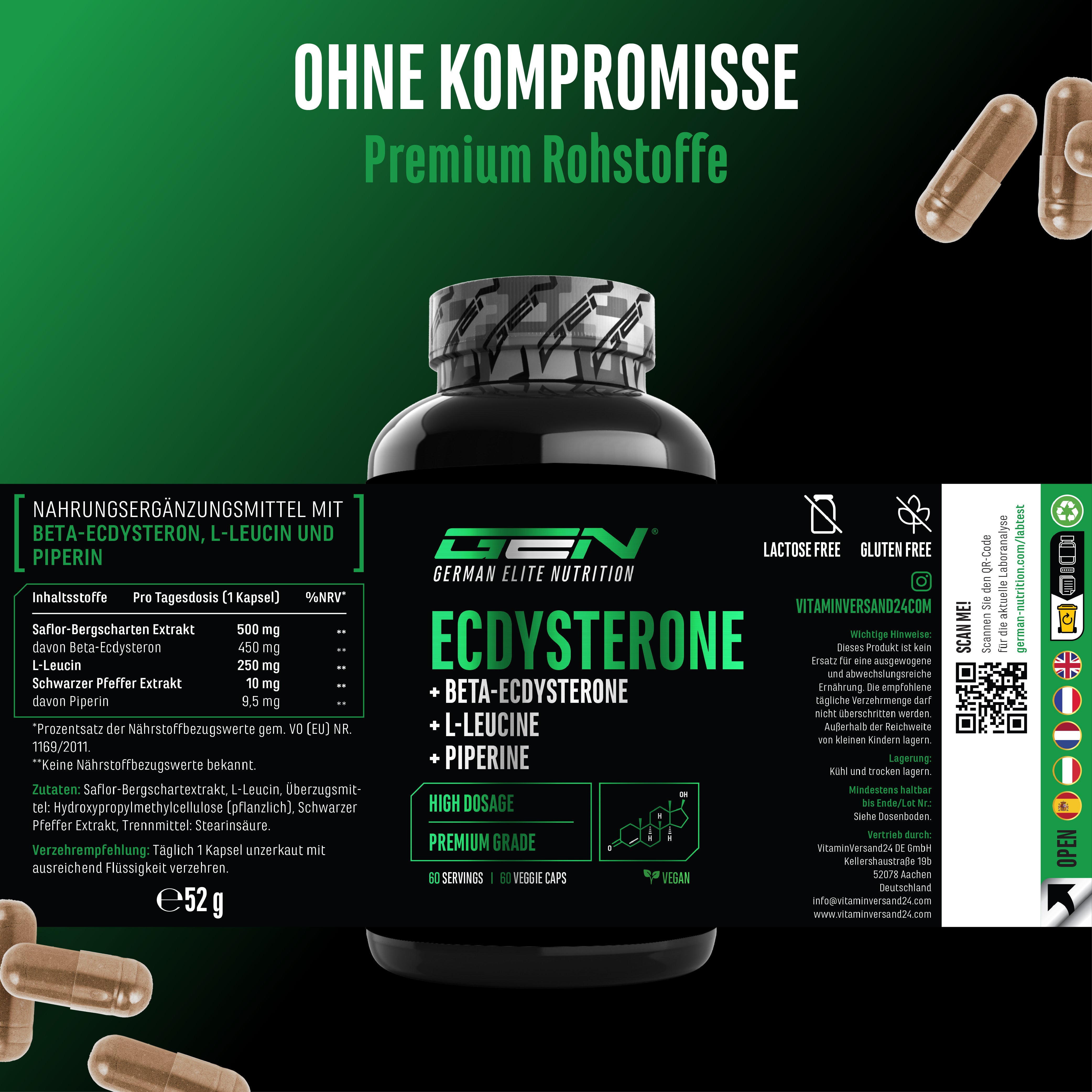 Ecdisterone - 450 mg, 60 capsule