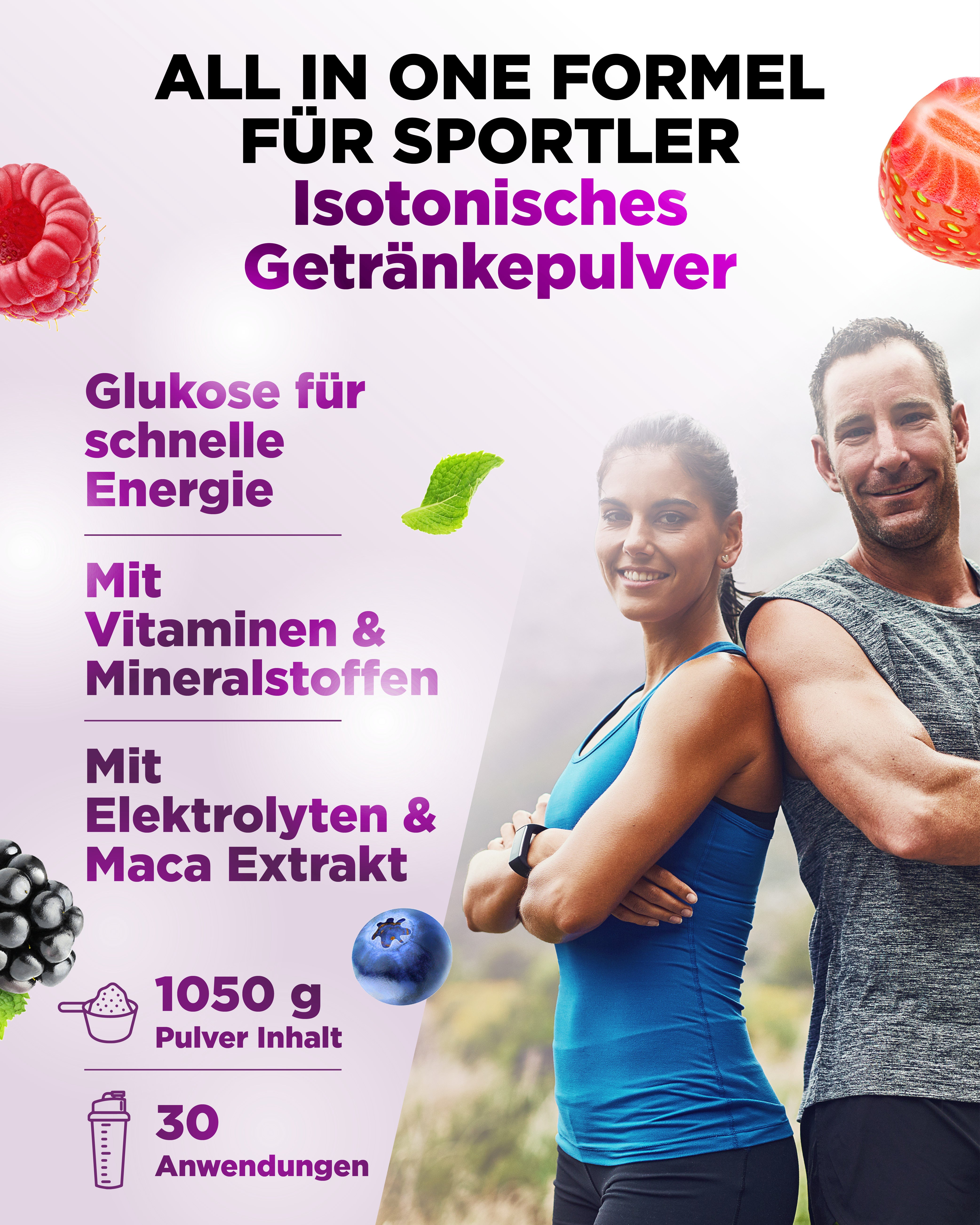 Isotonic Plus - Mezcla de bayas, 1050 g