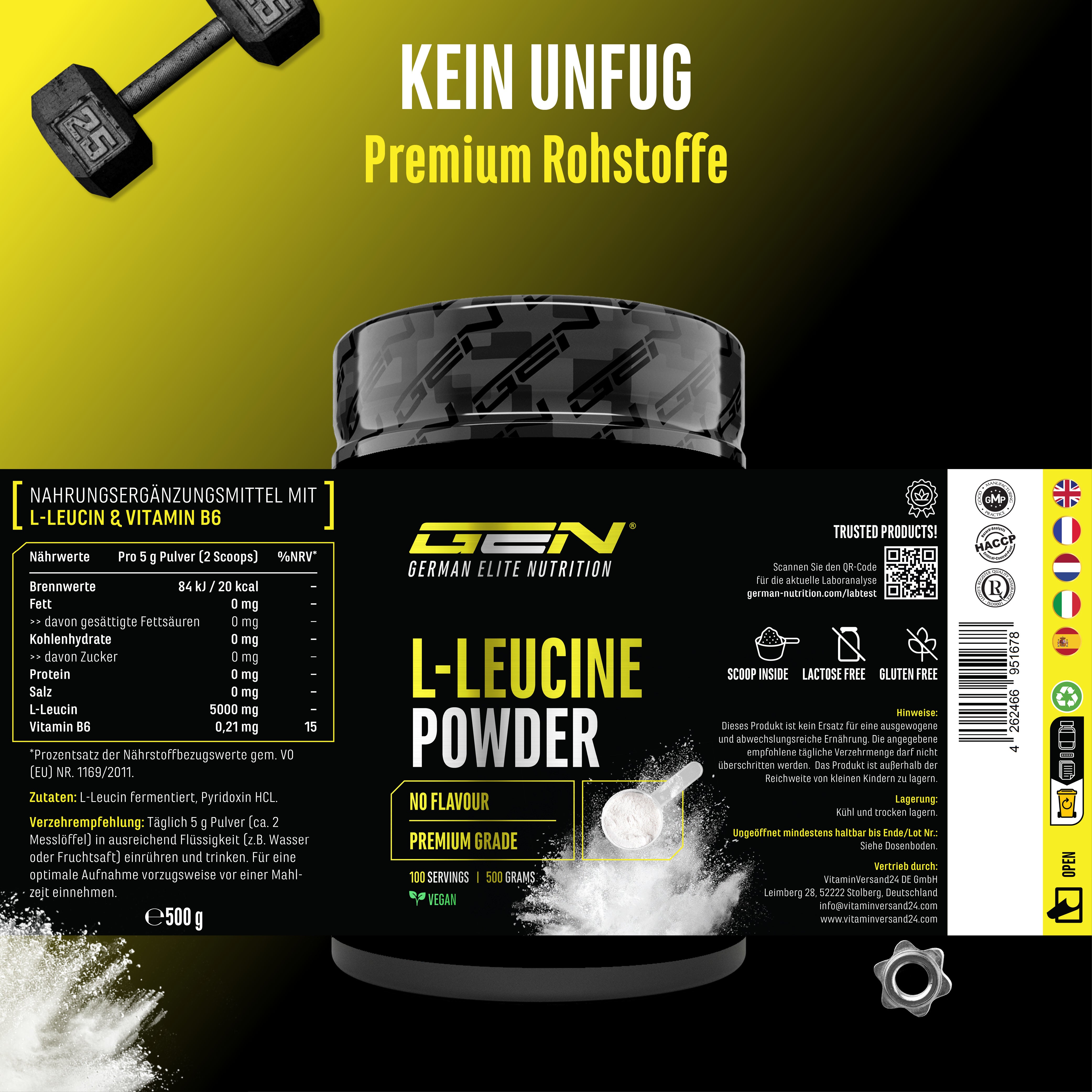 L-Leucin Pulver