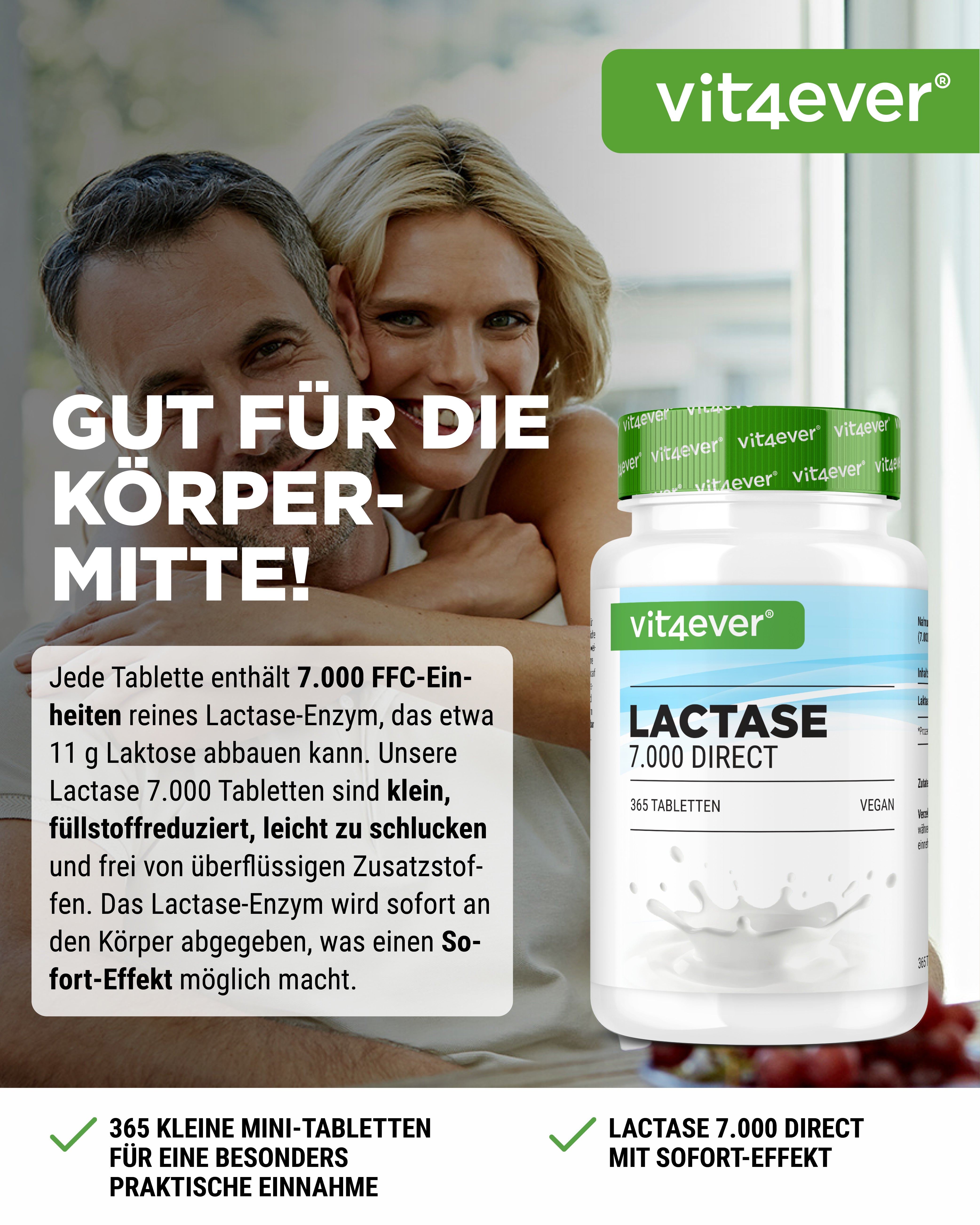 Laktaza - 7000 jednostek FCC,