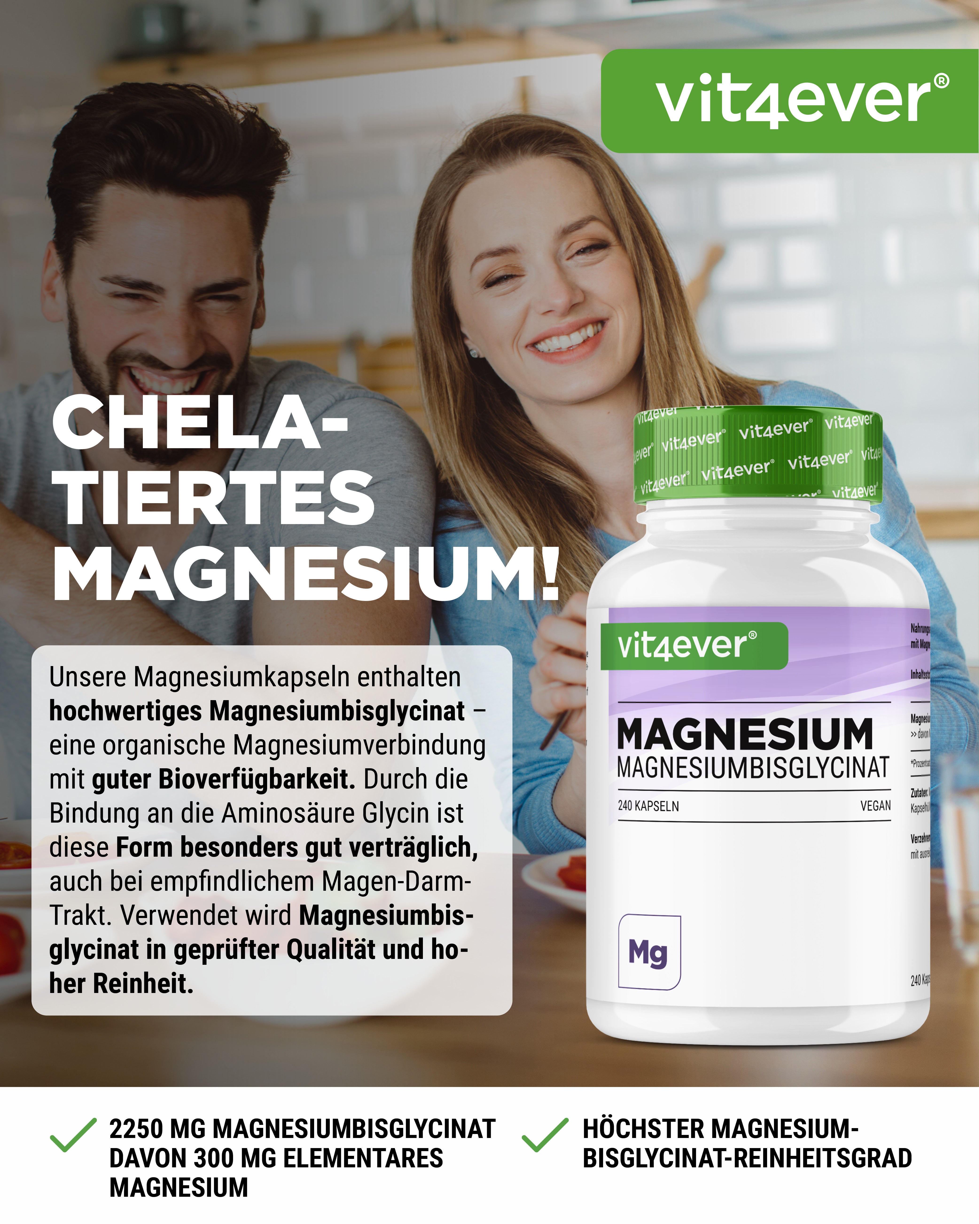 Bisglicinato de magnesio puro