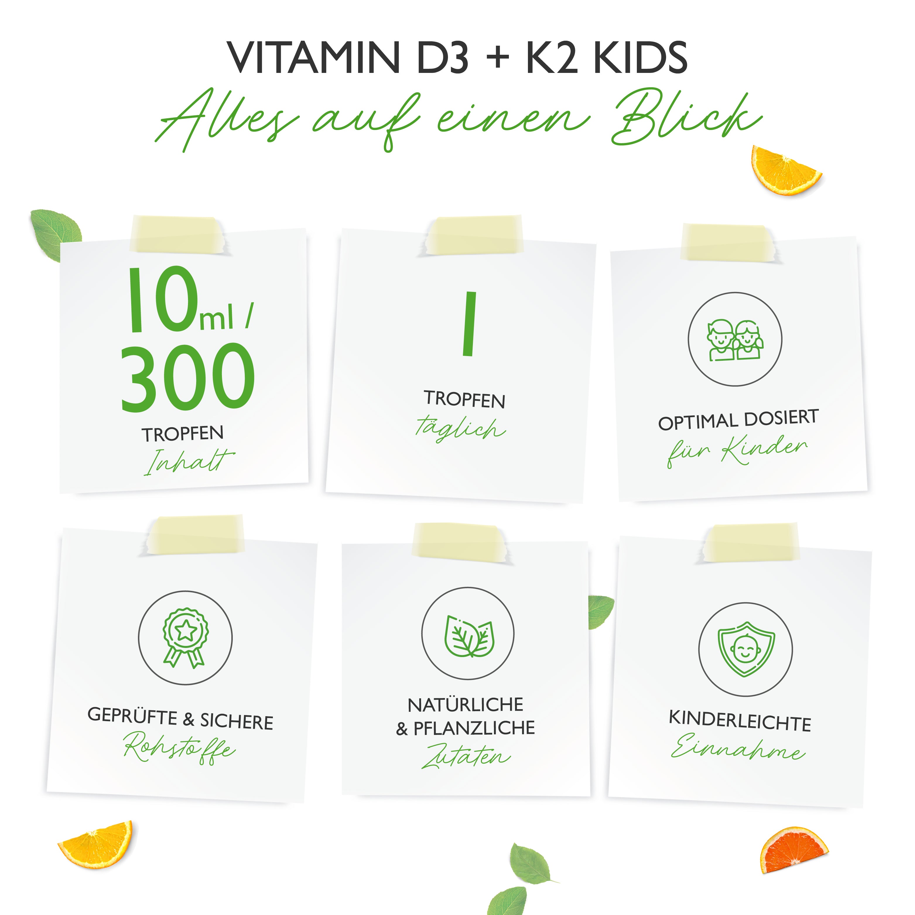 Vitamin D3 + K2 - KINDER - Tropfen 10ml