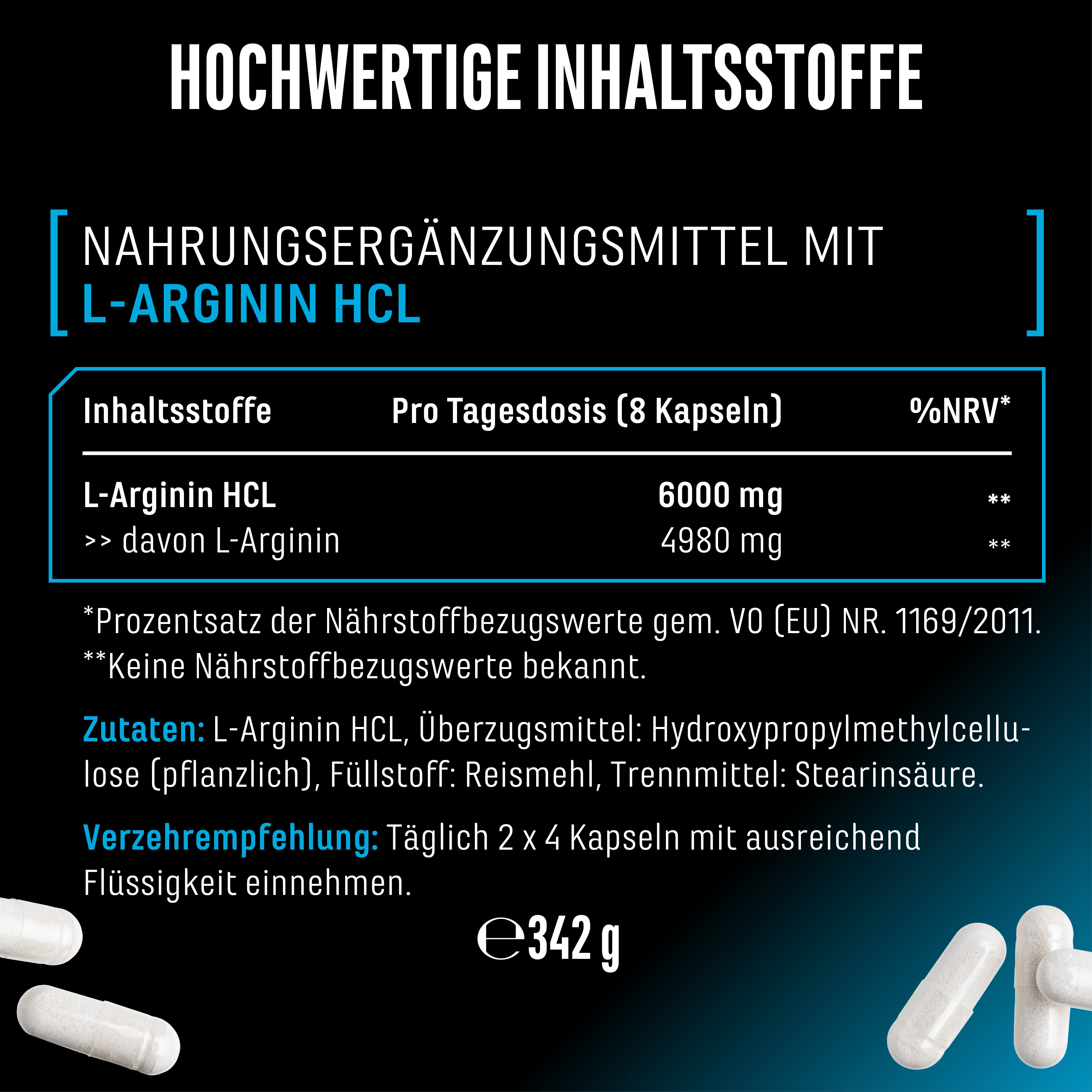 Capsule di L-Arginina HCL