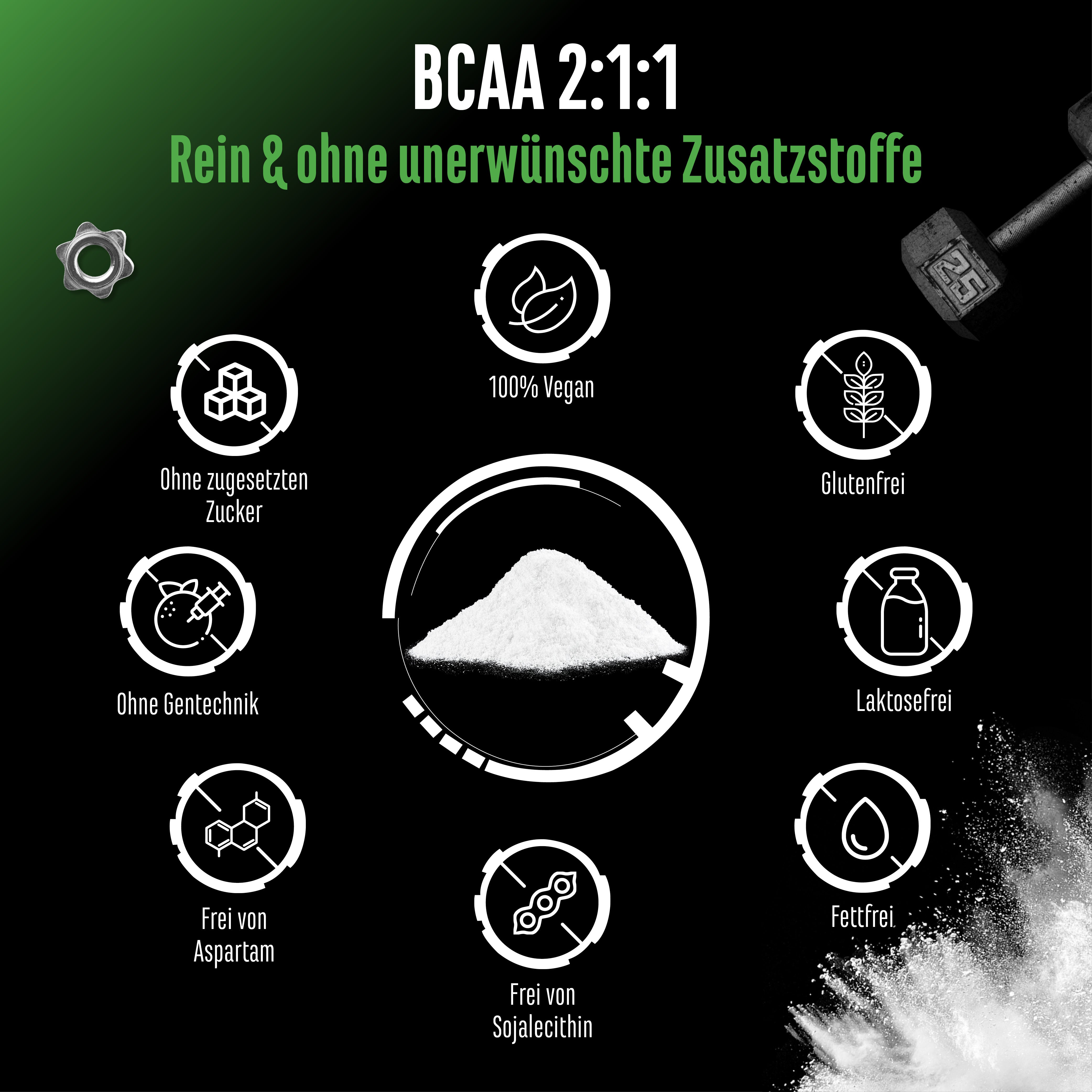 GEN BCAA 2:1:1 Polvo - Neutro, 500 g