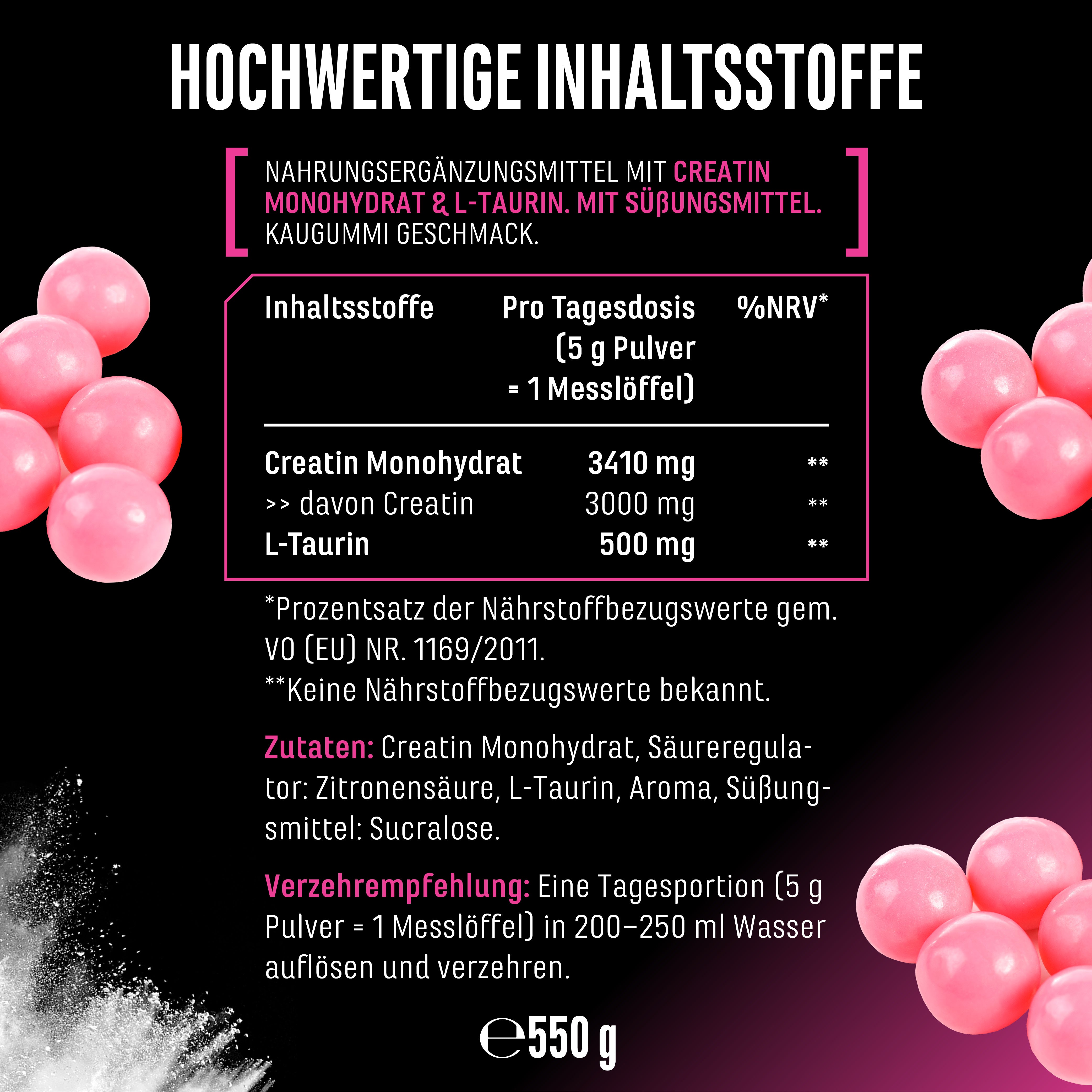 Creatina – Fragola, 550 g