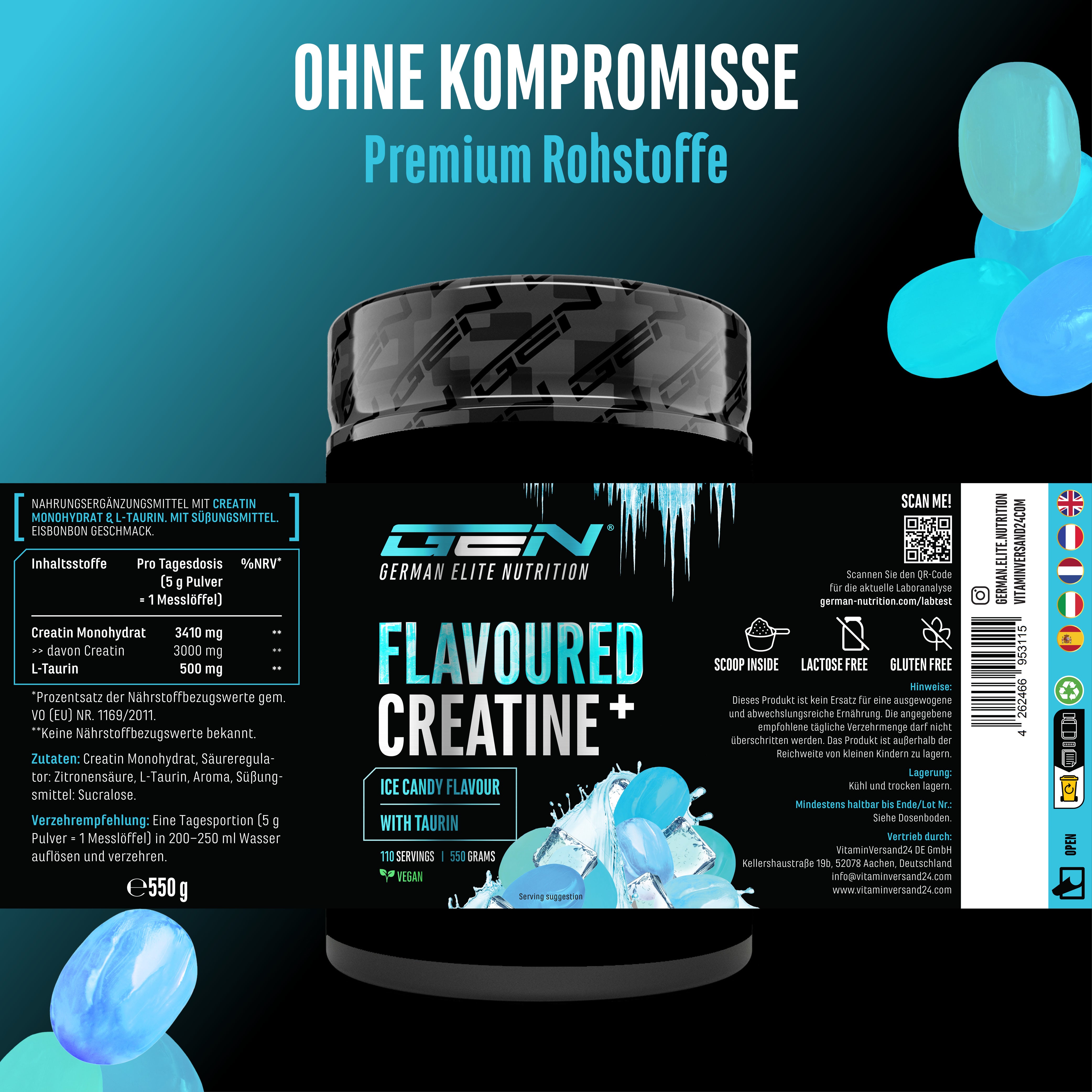 Creatina – Fragola, 550 g