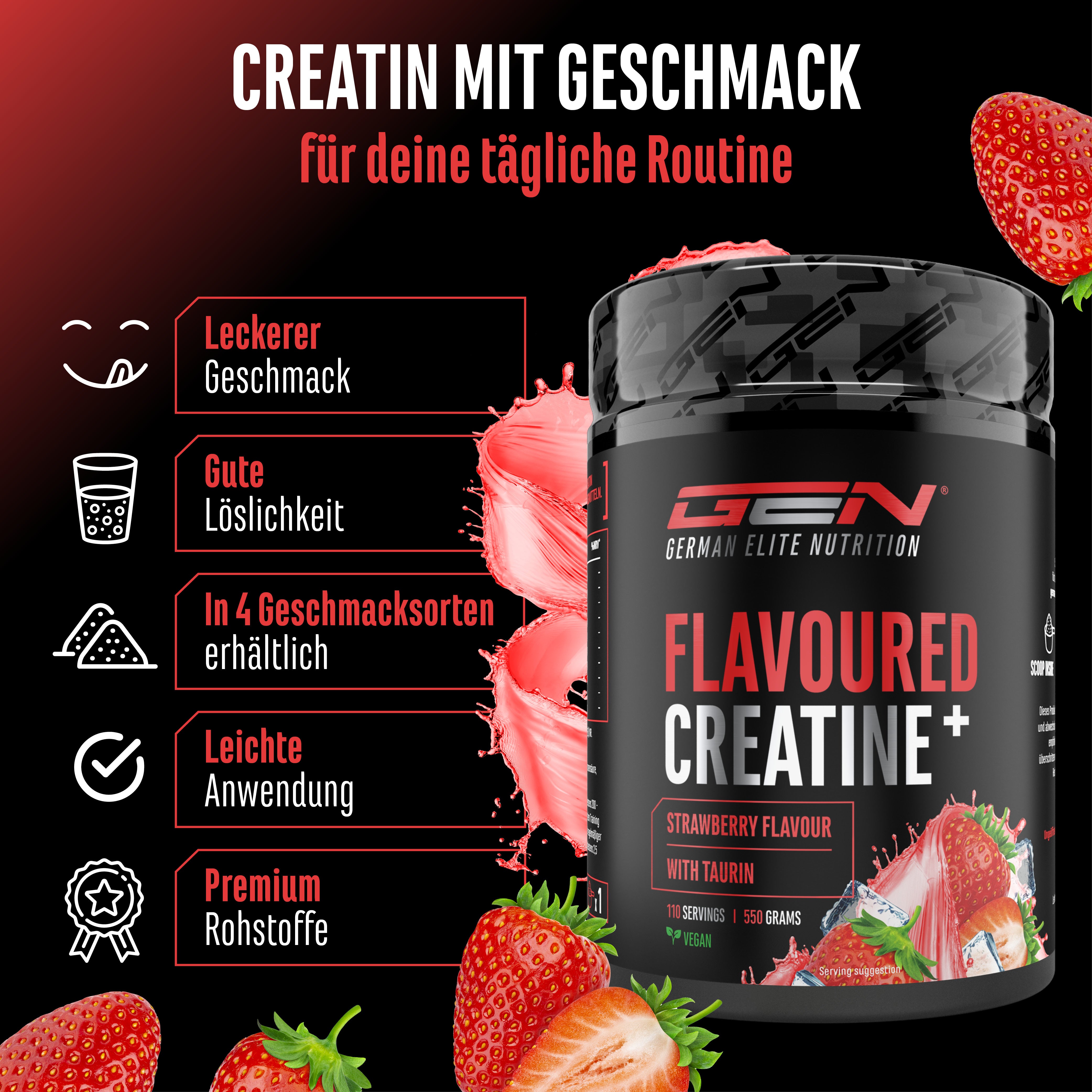 Creatina – Fragola, 550 g