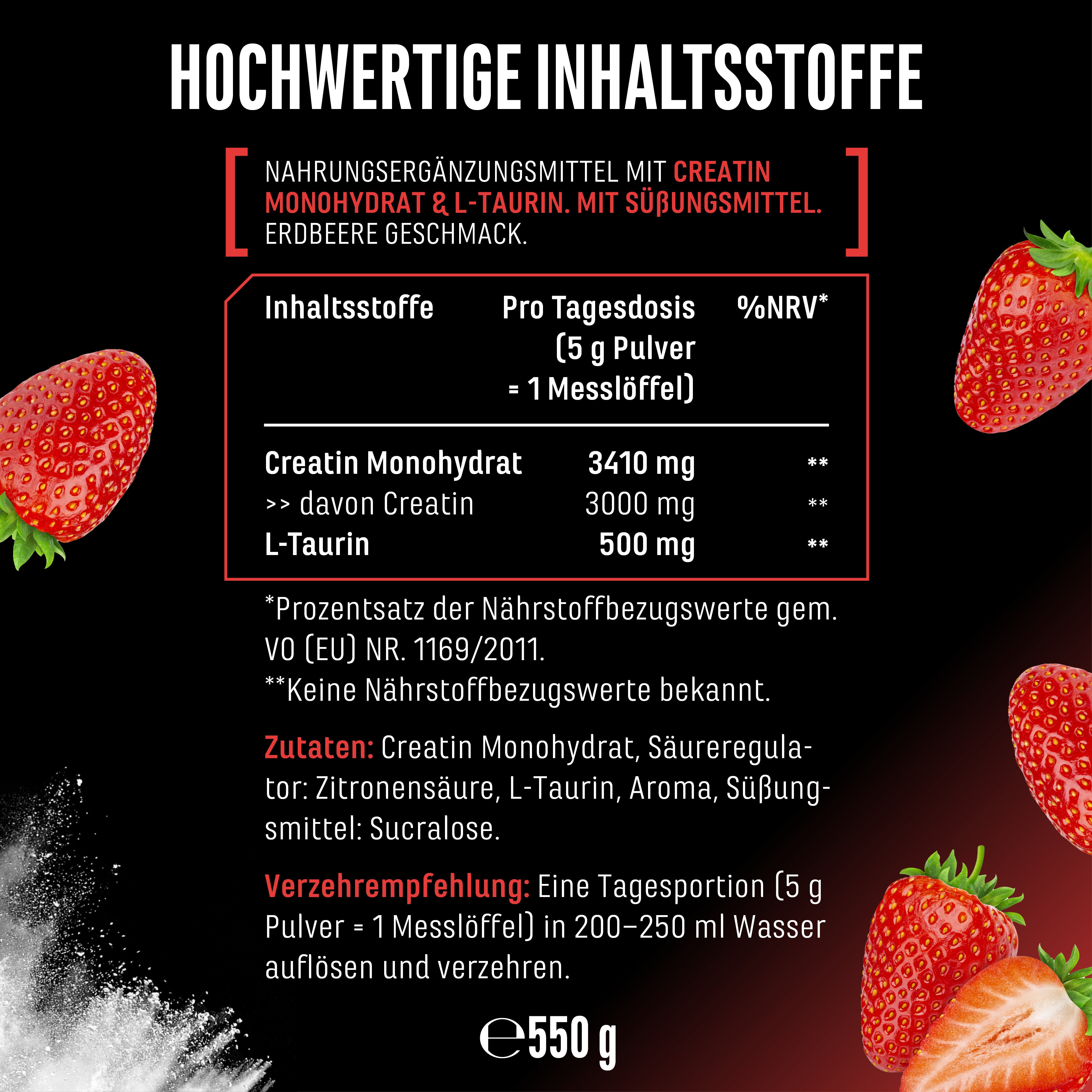 Creatina – Fragola, 550 g