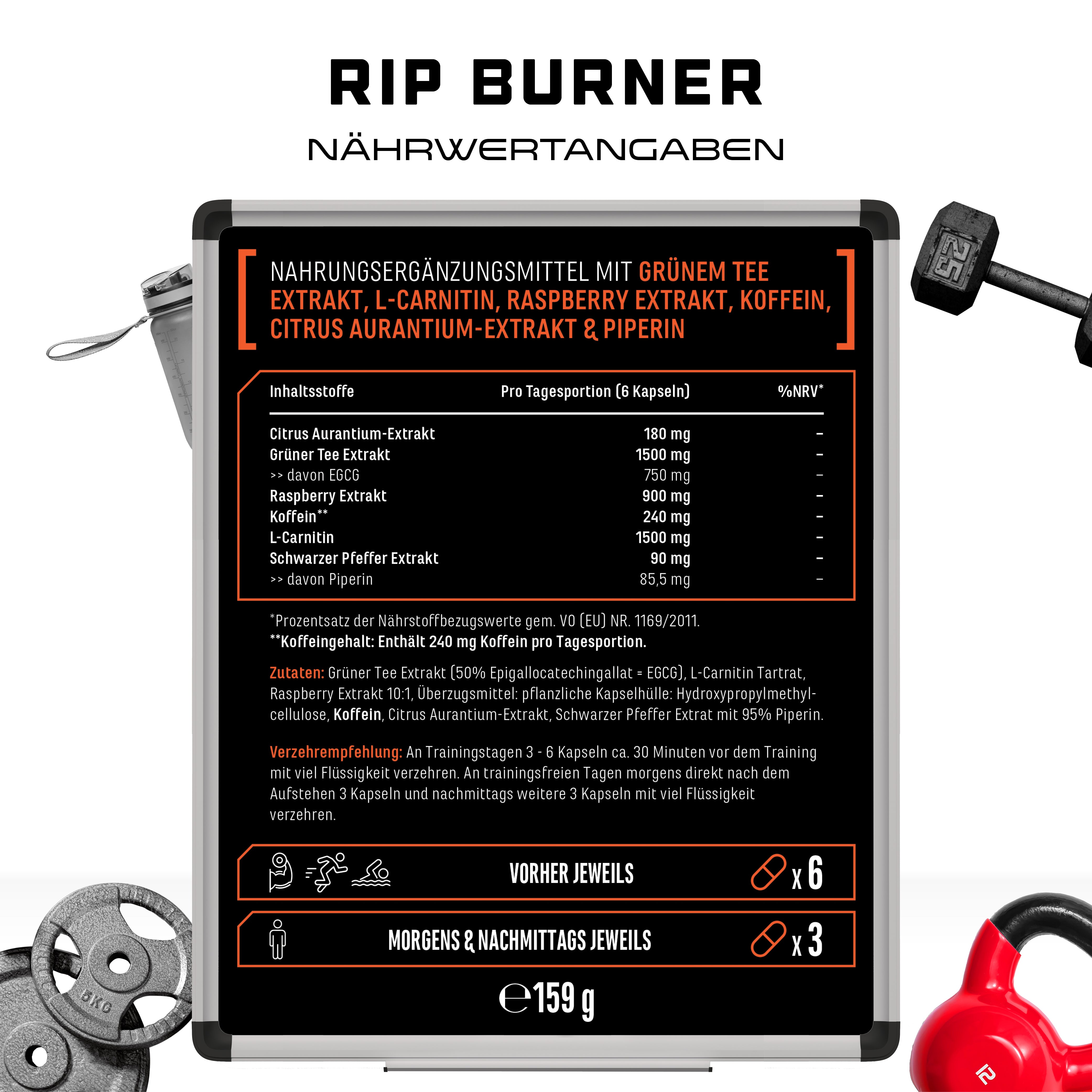 RIP Burner - 180 capsule - Fase di definizione e dieta