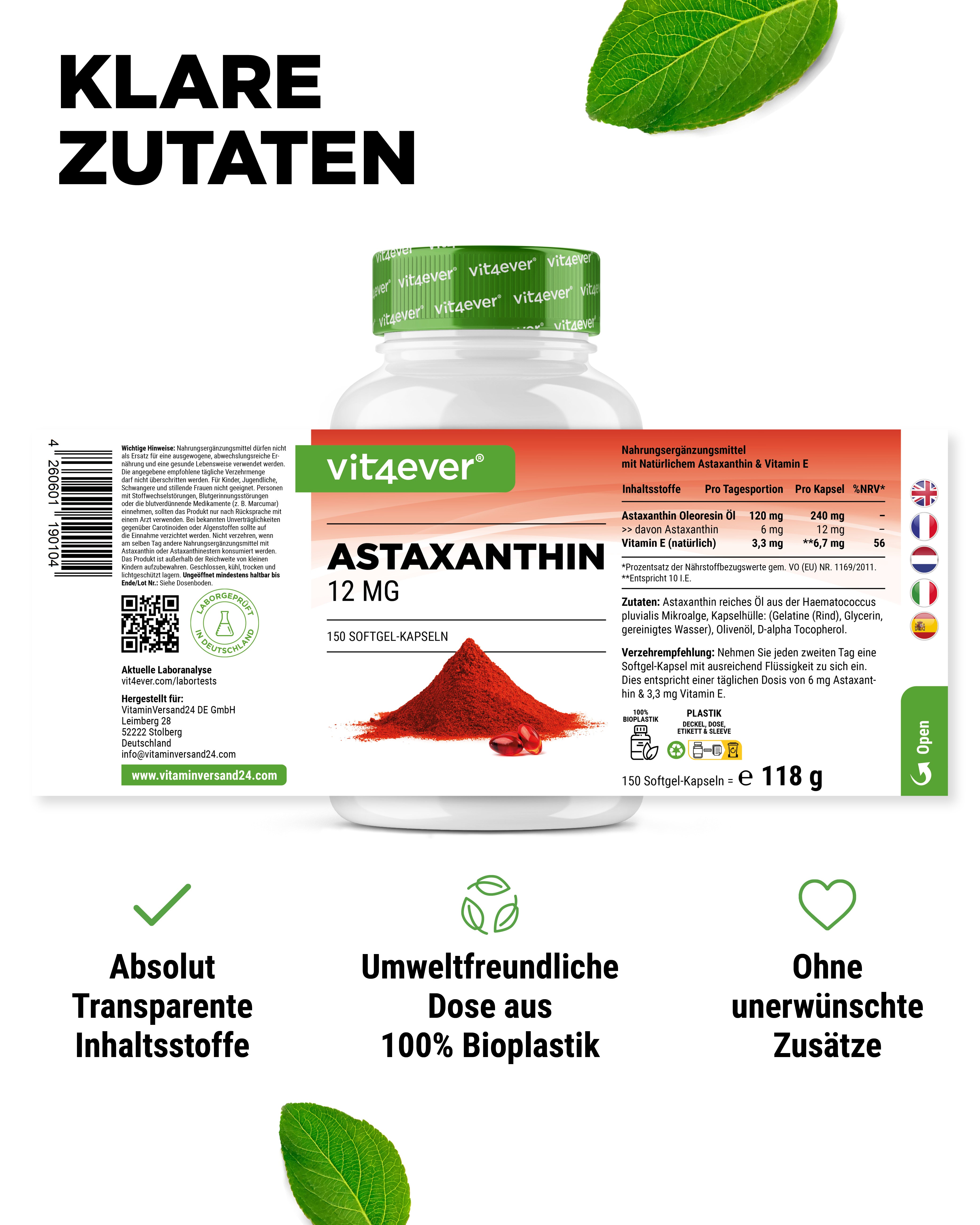 Astaxantina - 12 mg