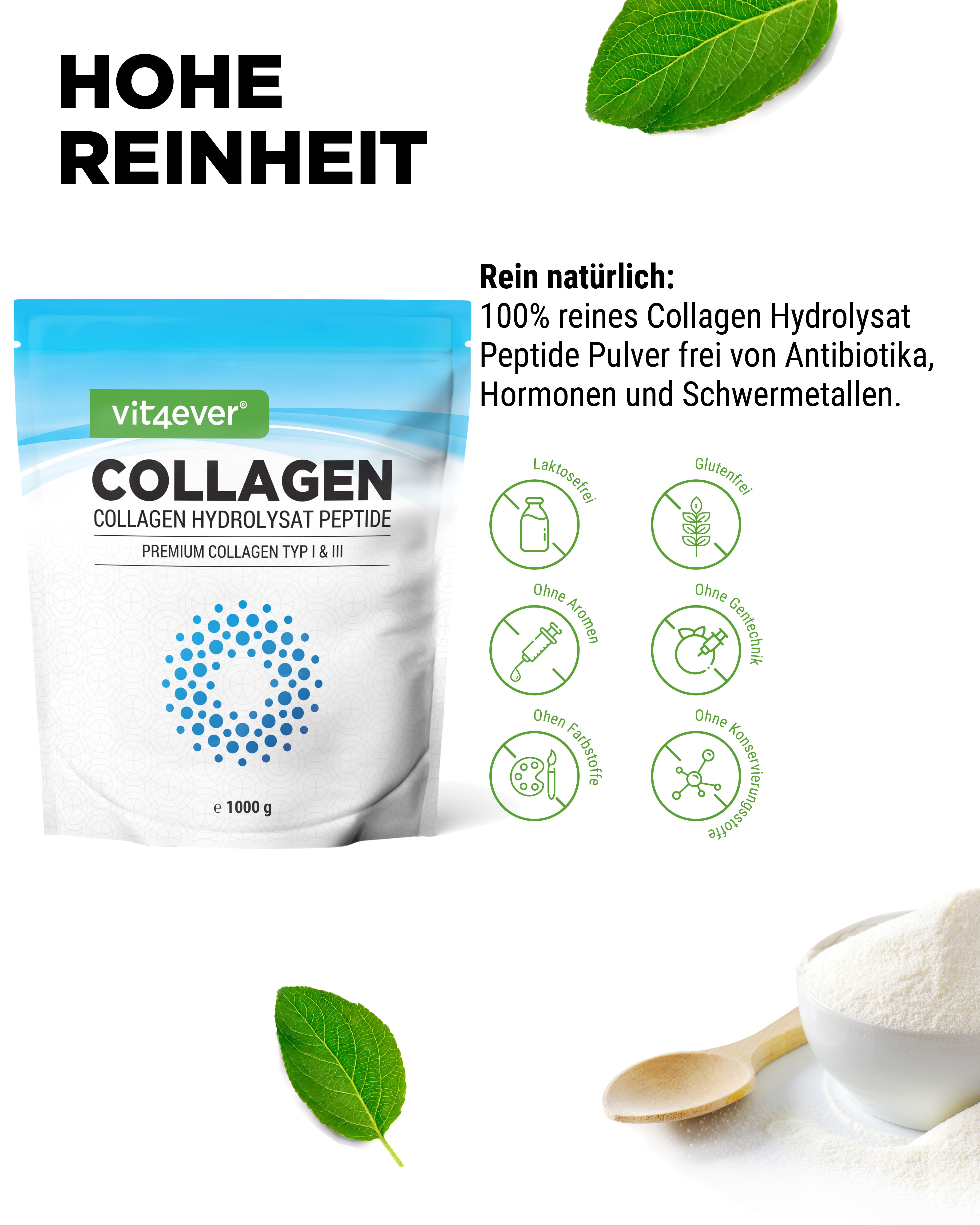 Proszek kolagenowy - 1000 g - Bezsmakowy