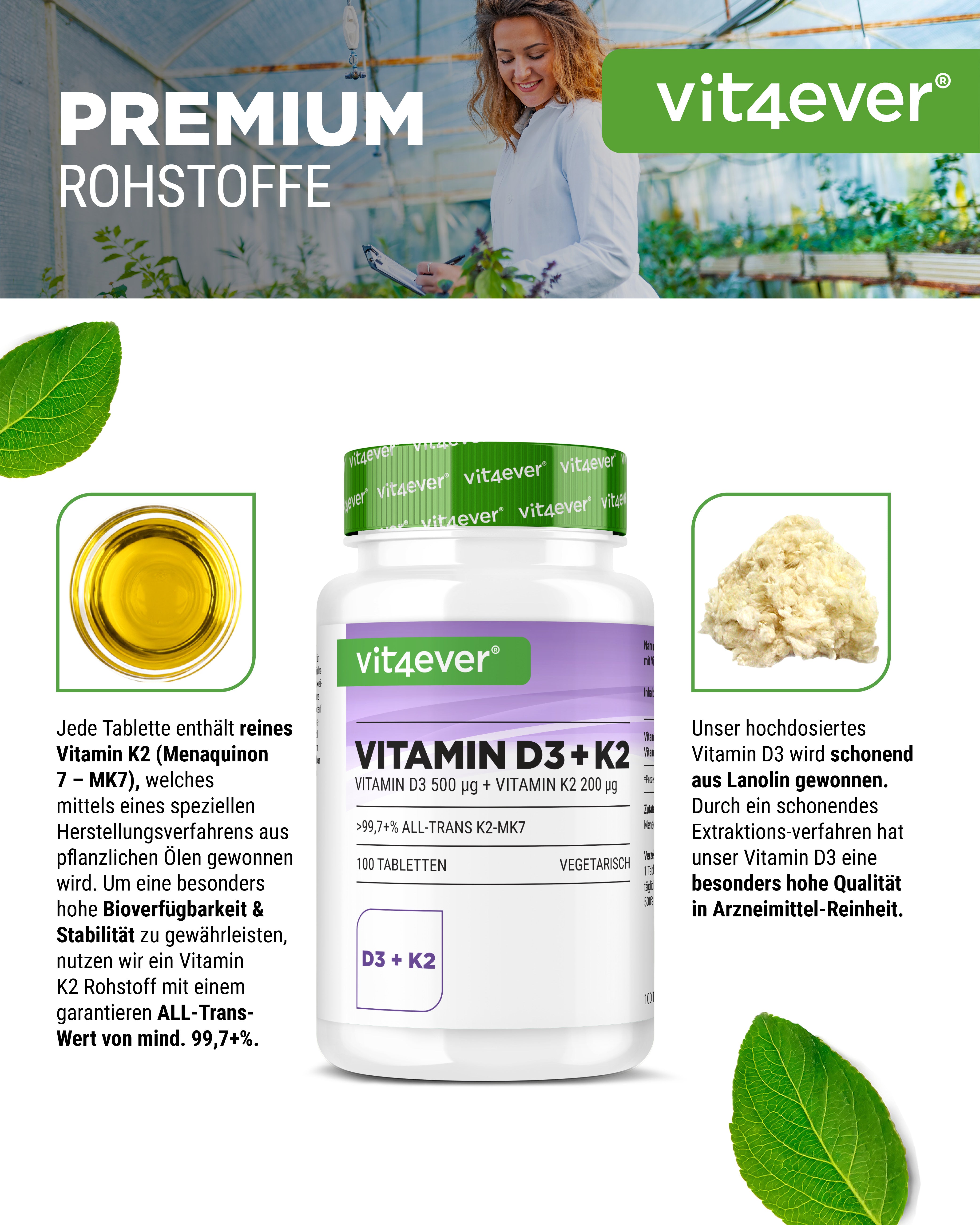 Vitamina D3 20.000 UI + Vitamina K2 200 mcg