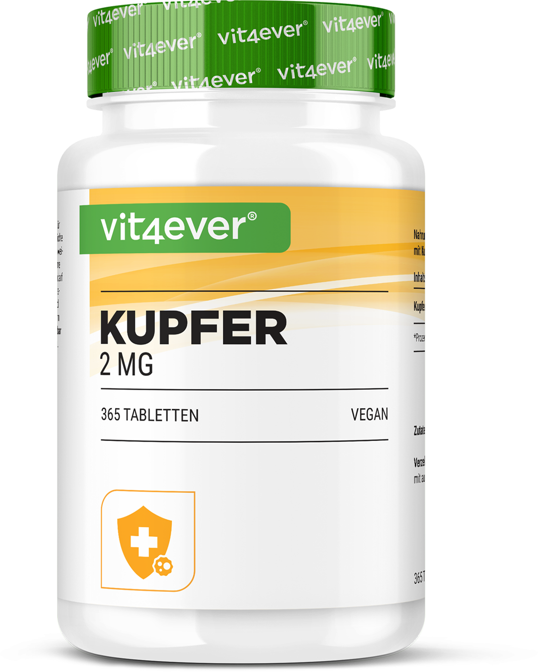Kupfer 365 - 2 mg - Kupfergluconatt - 365 Tabletten