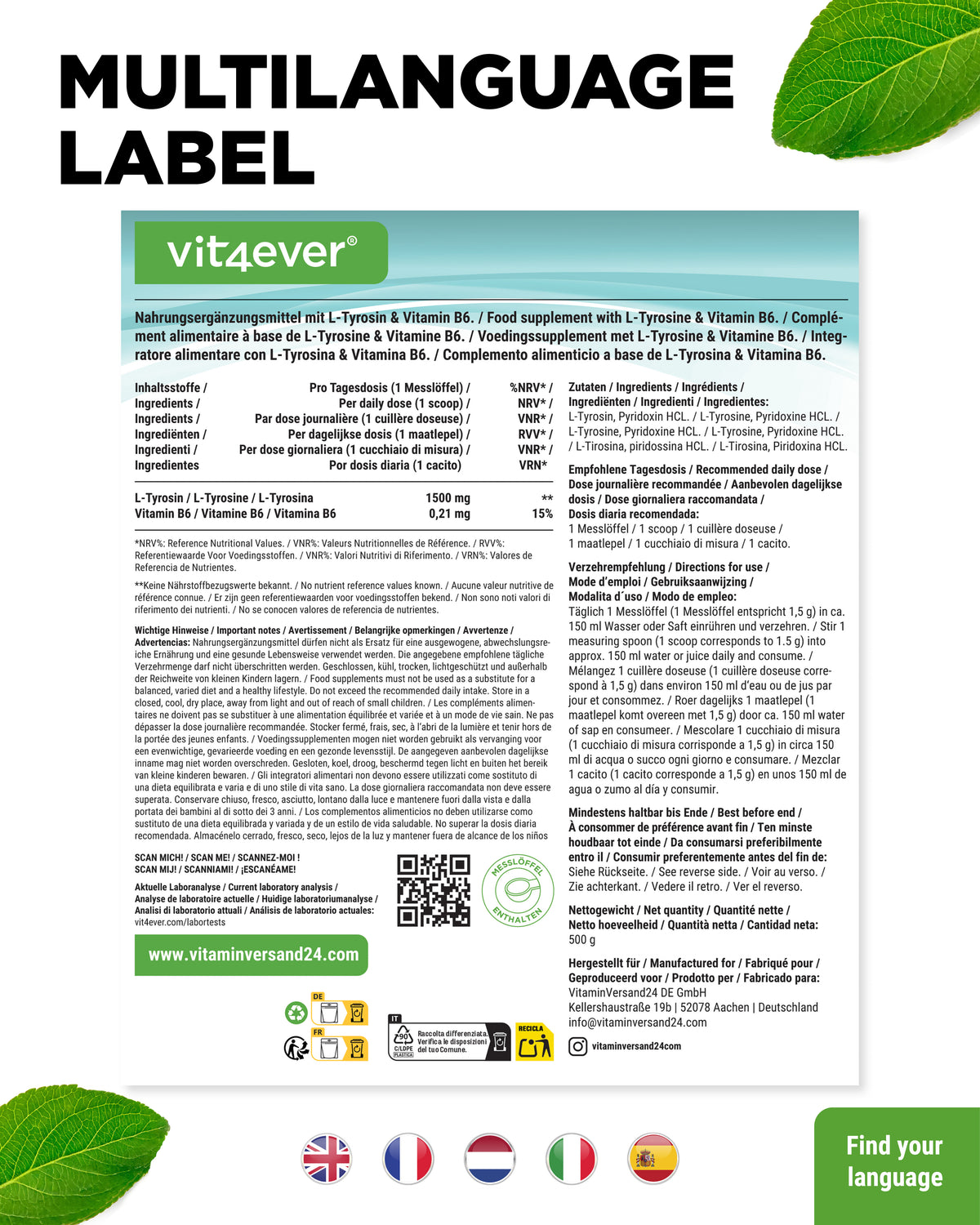 L-Tirosina Pure