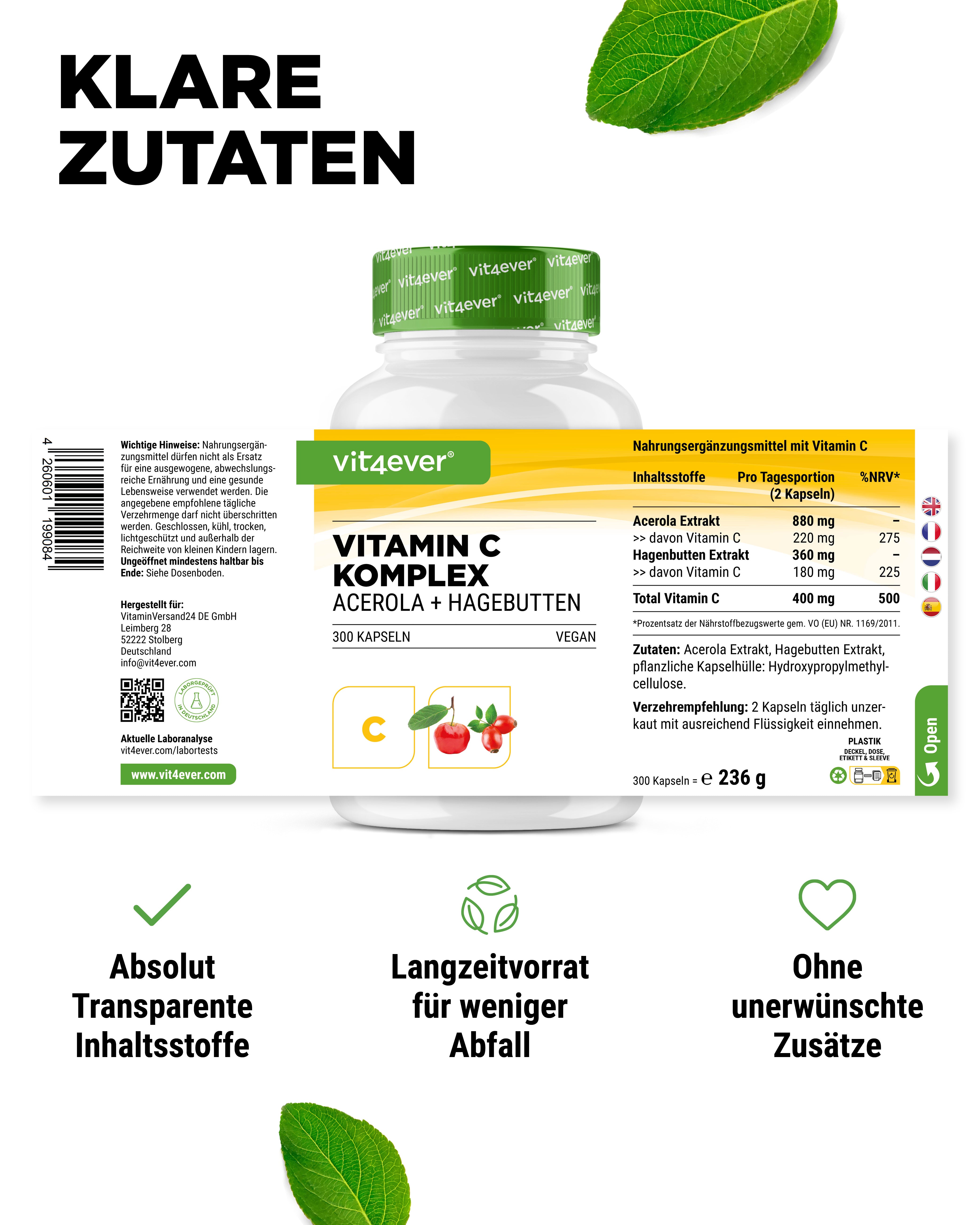 Kompleks witaminy C (Acerola+Dzika róża)