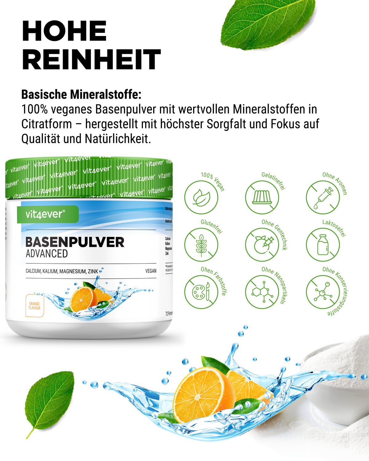 Polvere alcalina Advanced - 100% basi organiche a base di citrato