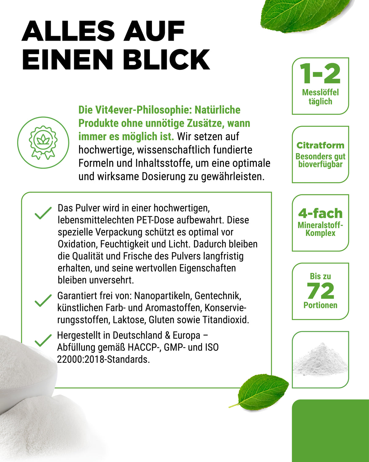 Polvere alcalina Advanced - 100% basi organiche a base di citrato