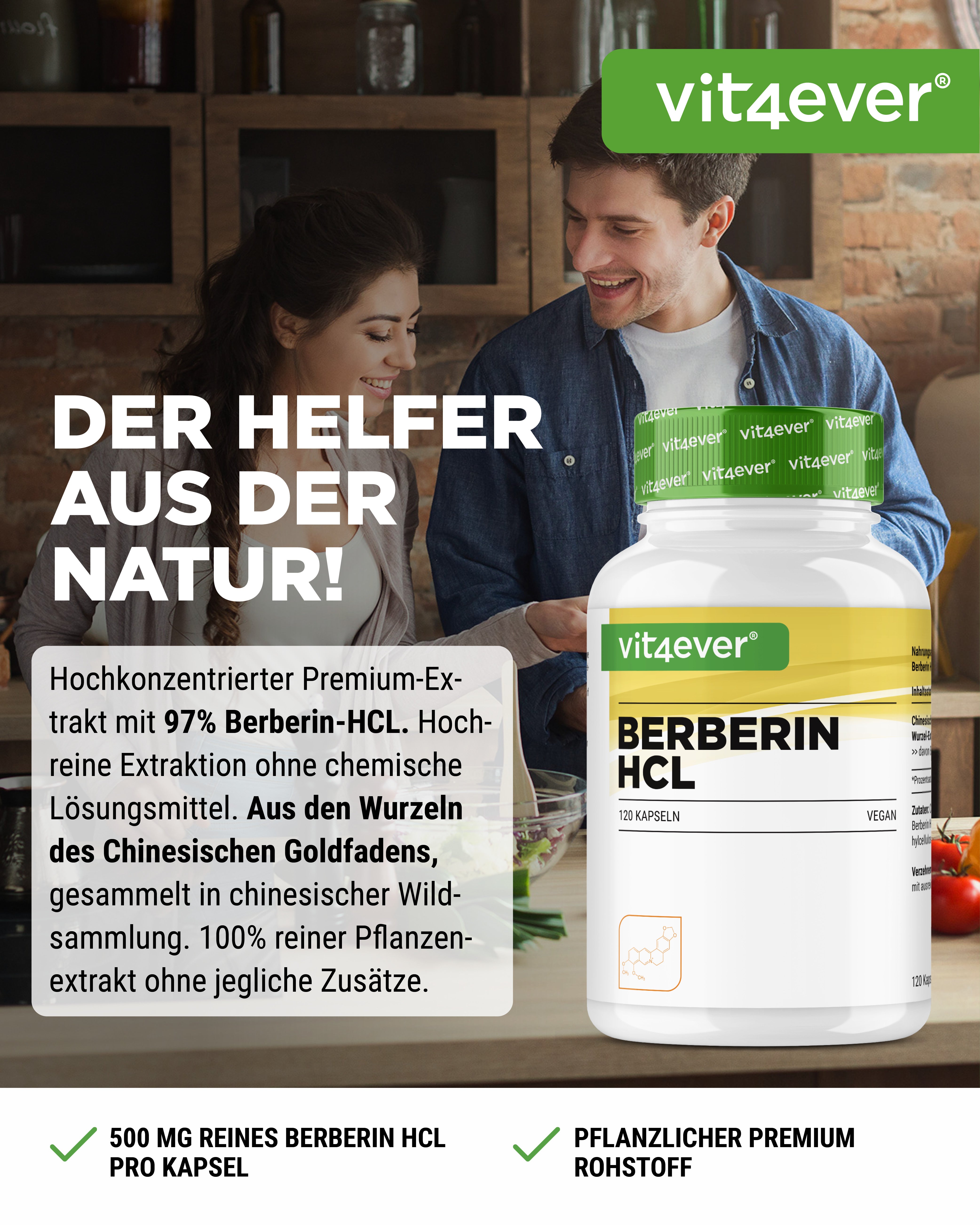 Berbérine HCL - 500 mg