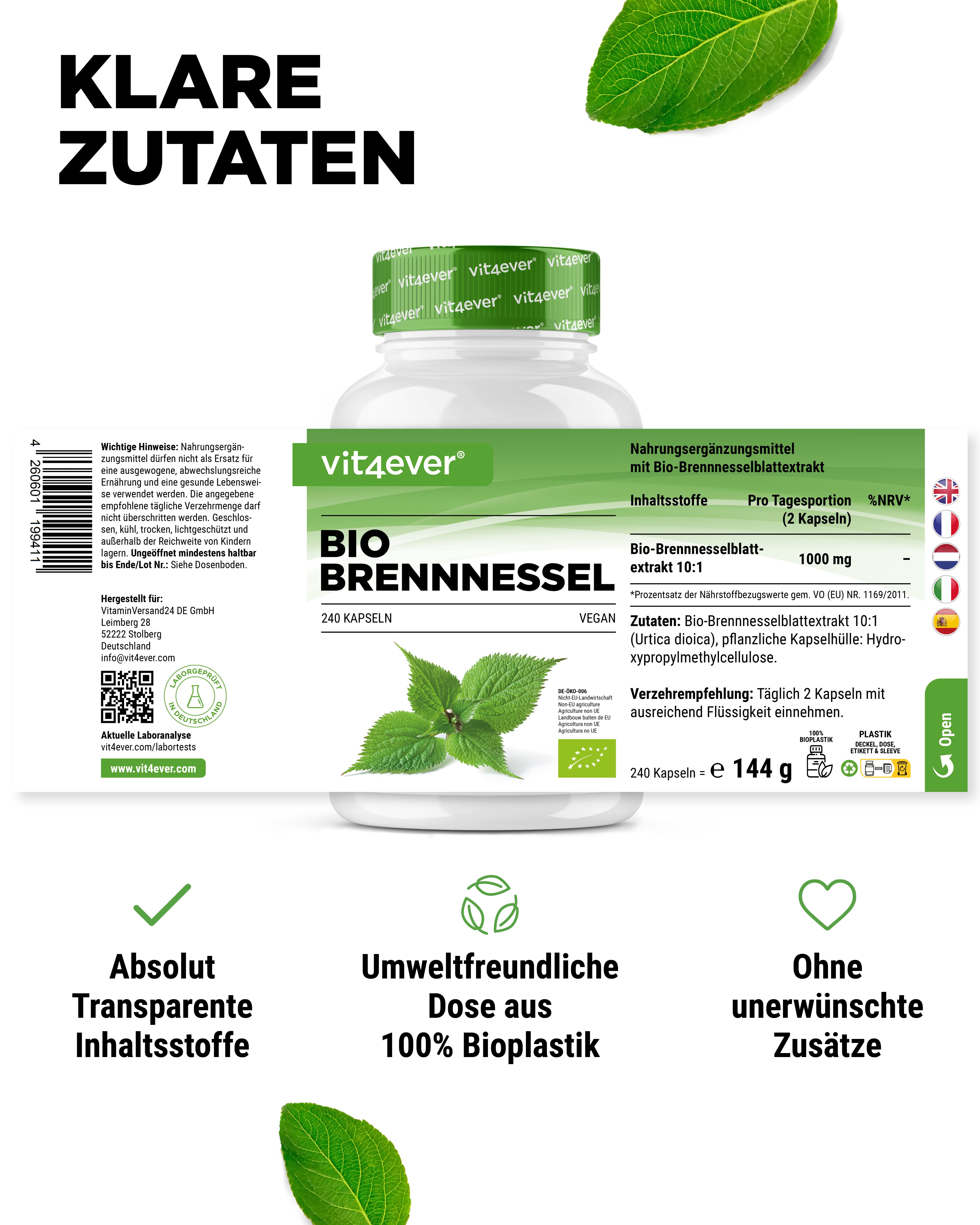 Bio Brandnetelextract - 500 mg