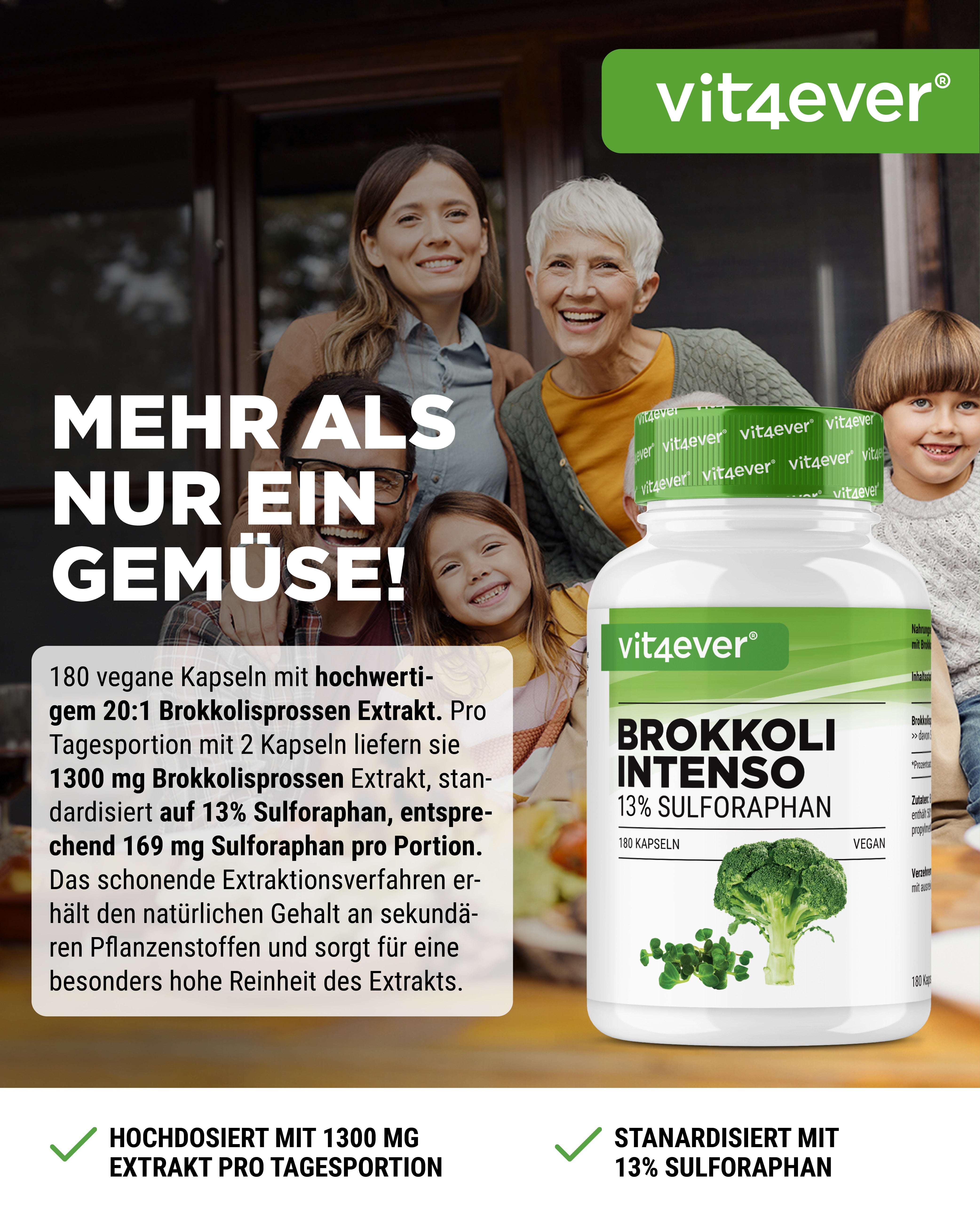 Brokkoli Extrakt - 180 Kapseln