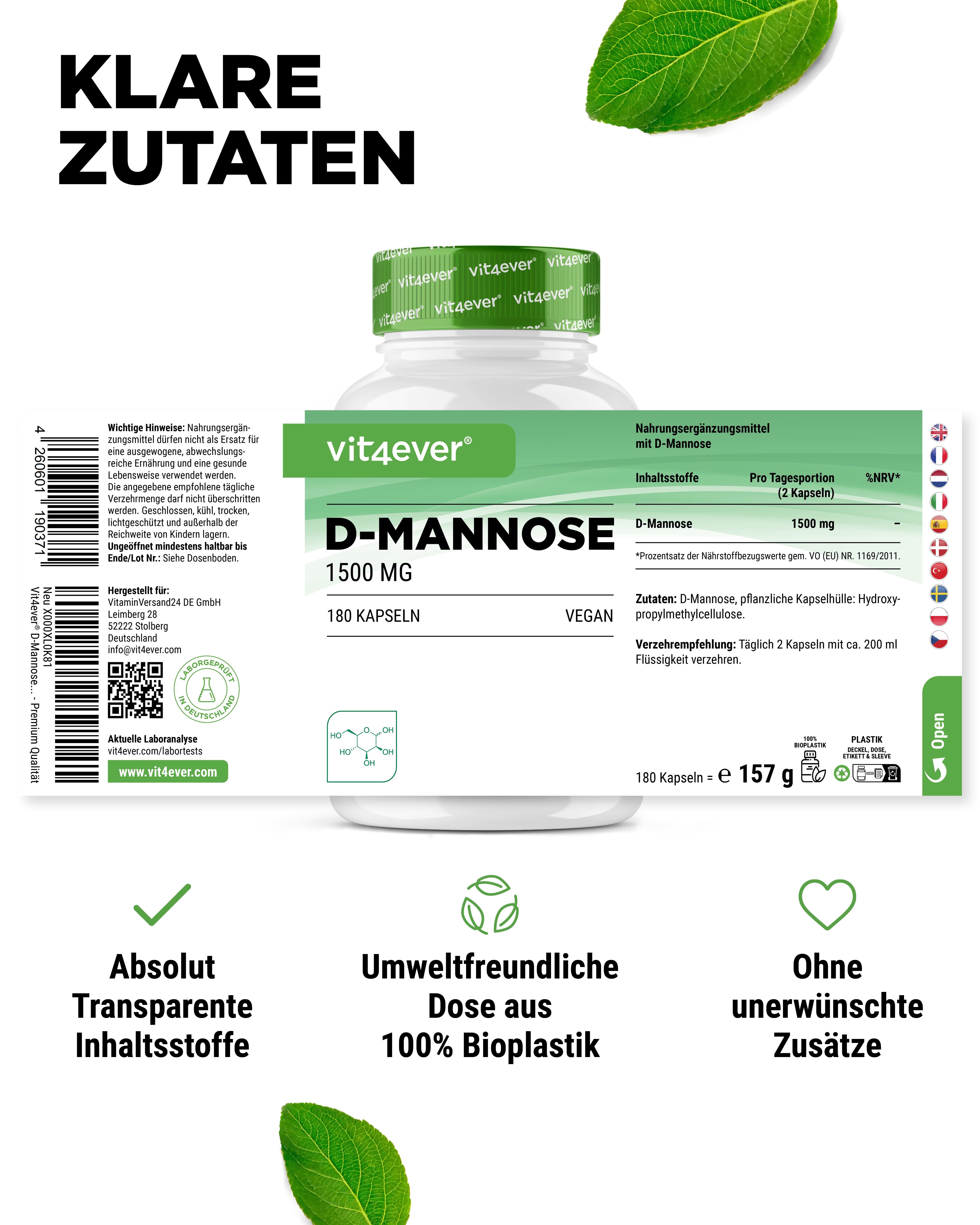 D-Mannose - 750 mg