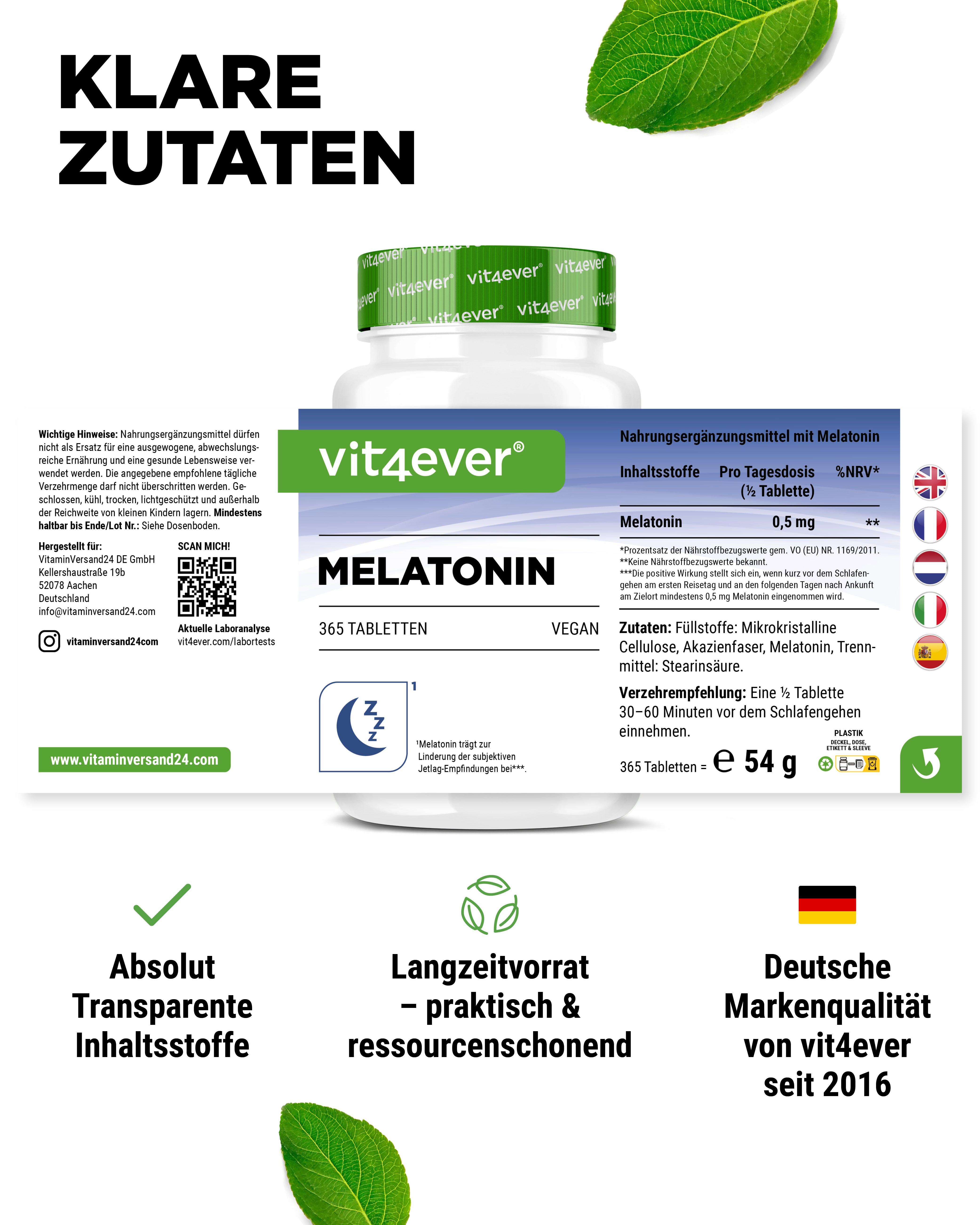 Melatonina - 1 mg - 365 compresse