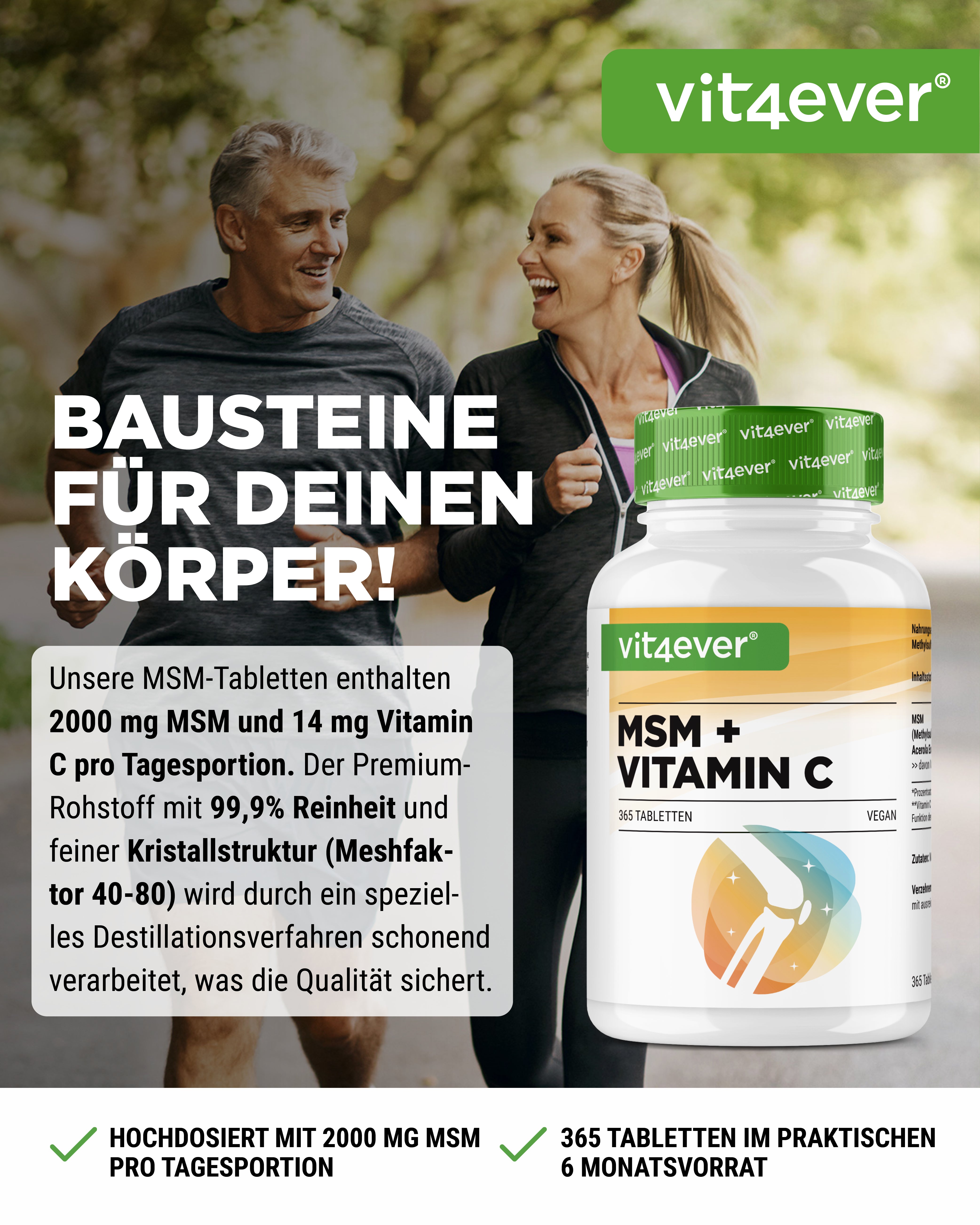 MSM + Vitamin C - 1000mg