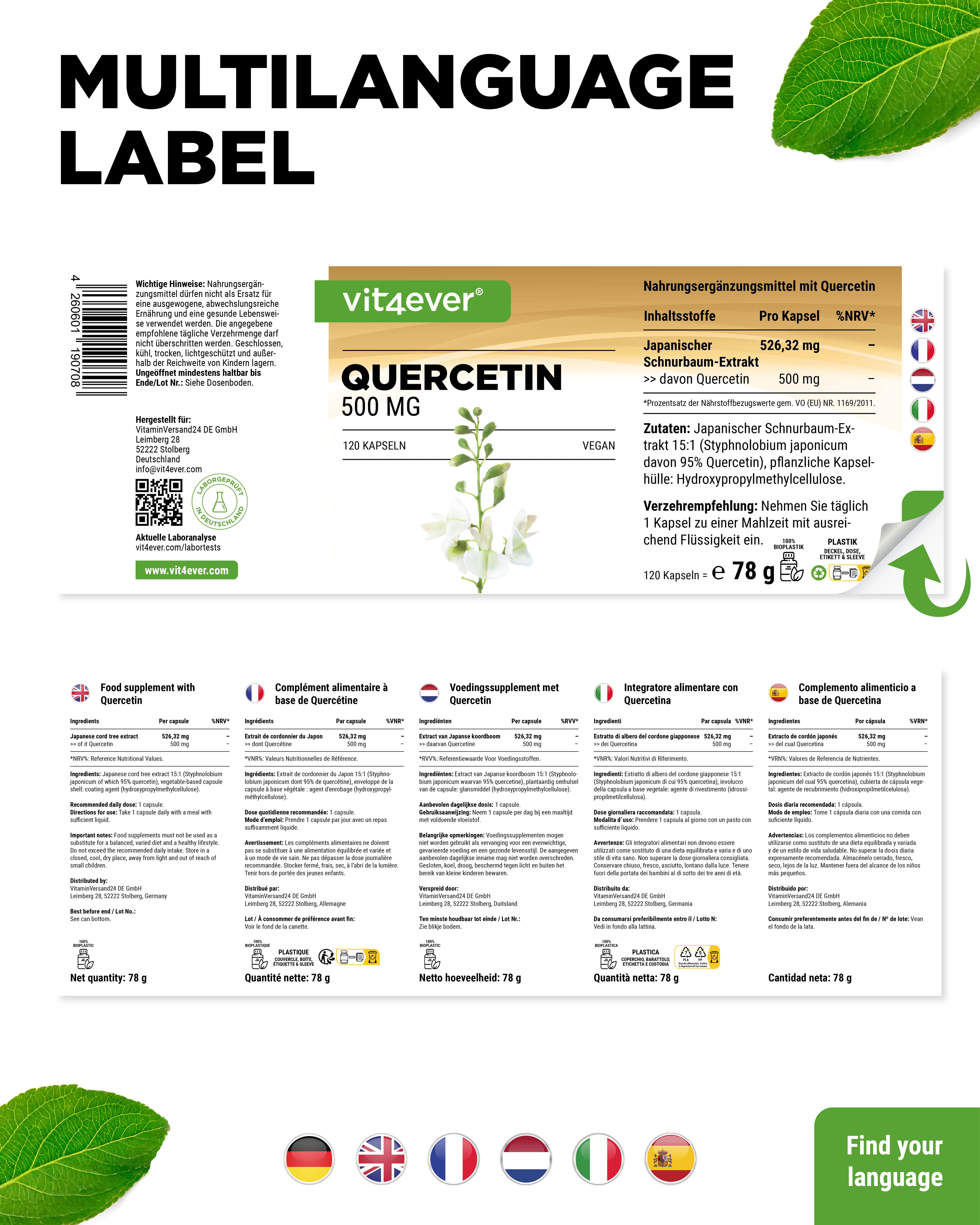 Kwercetyna - 500 mg