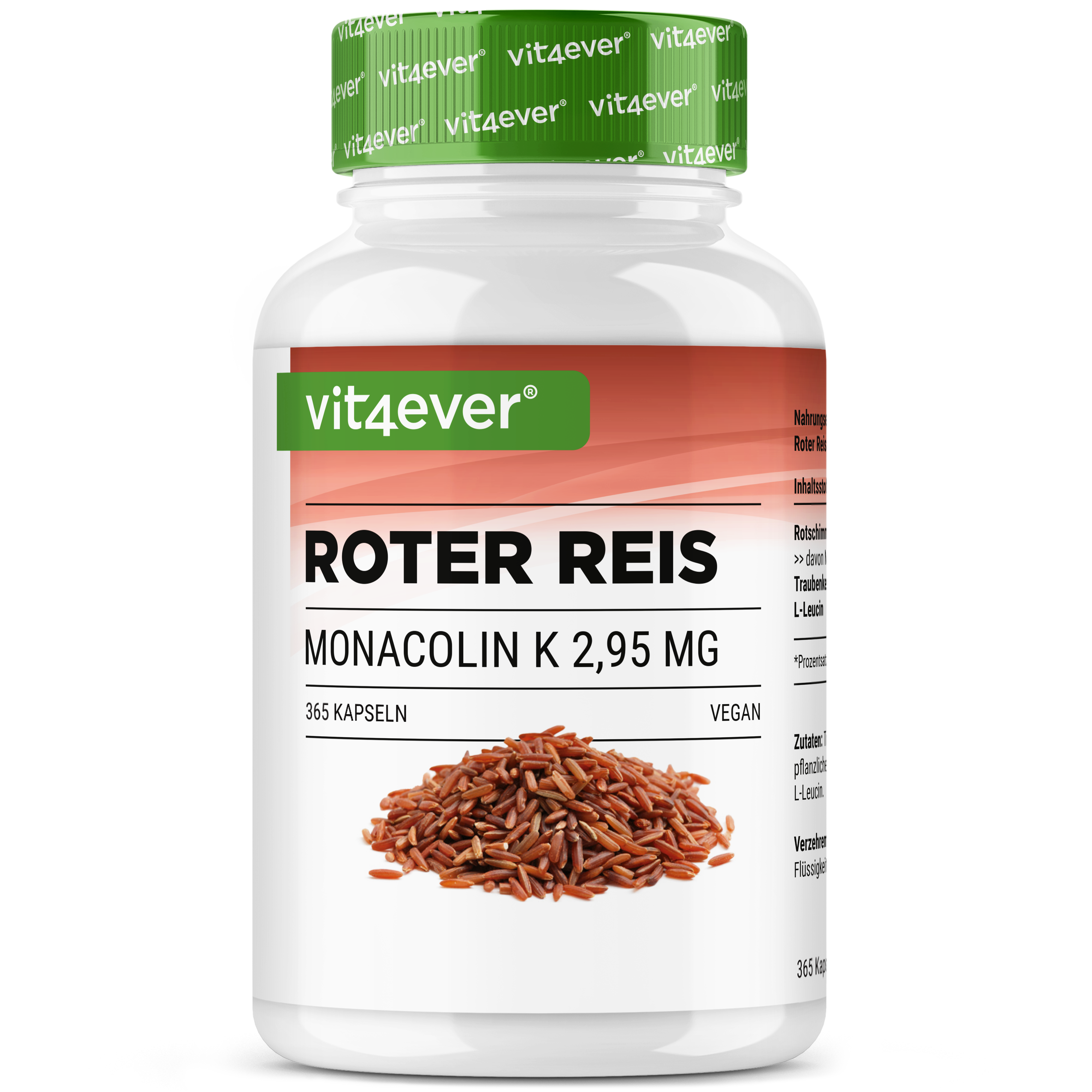 Estratto di riso rosso - 2,95 mg di monacolina K, 365 capsule
