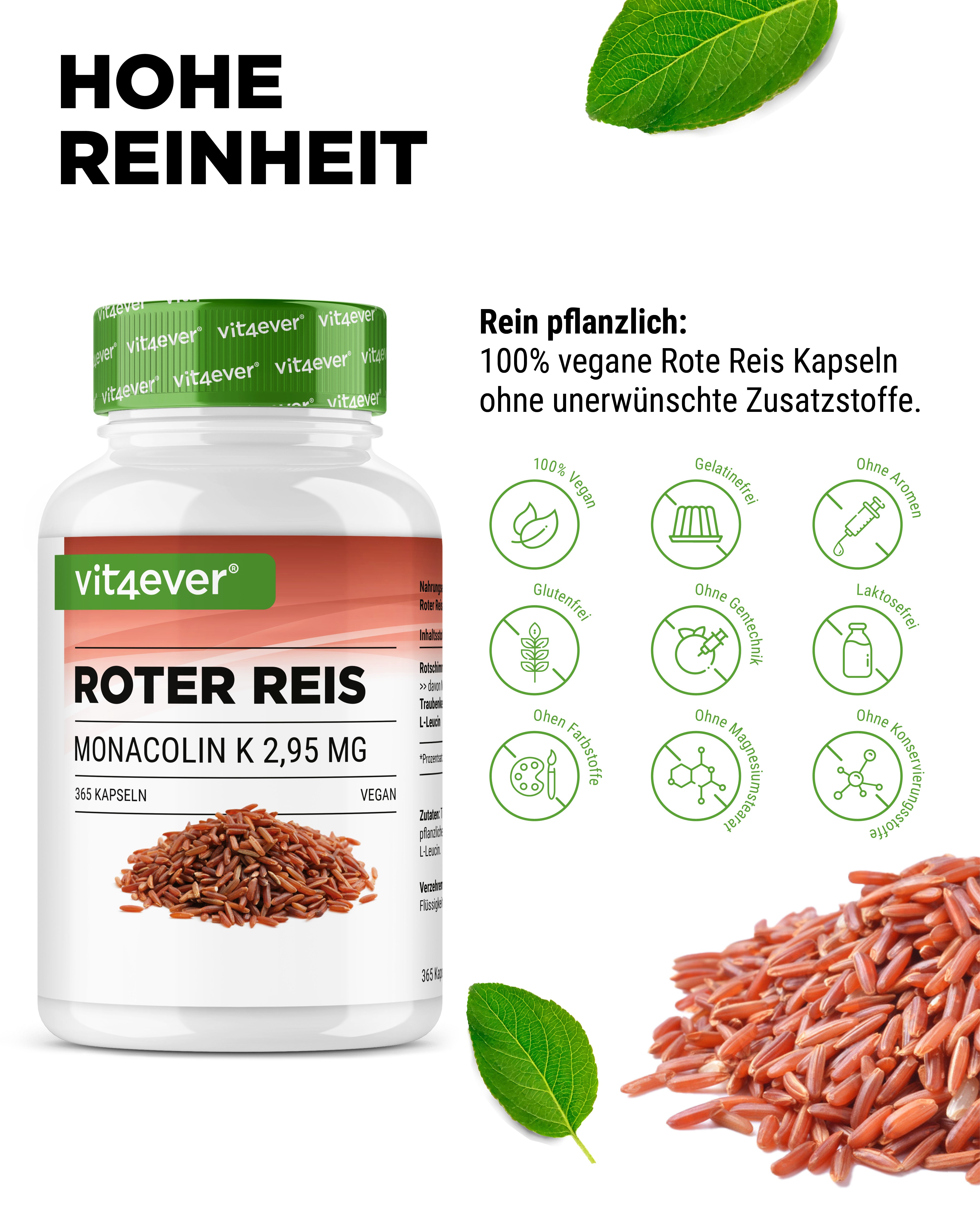 Estratto di riso rosso - 2,95 mg di monacolina K, 365 capsule