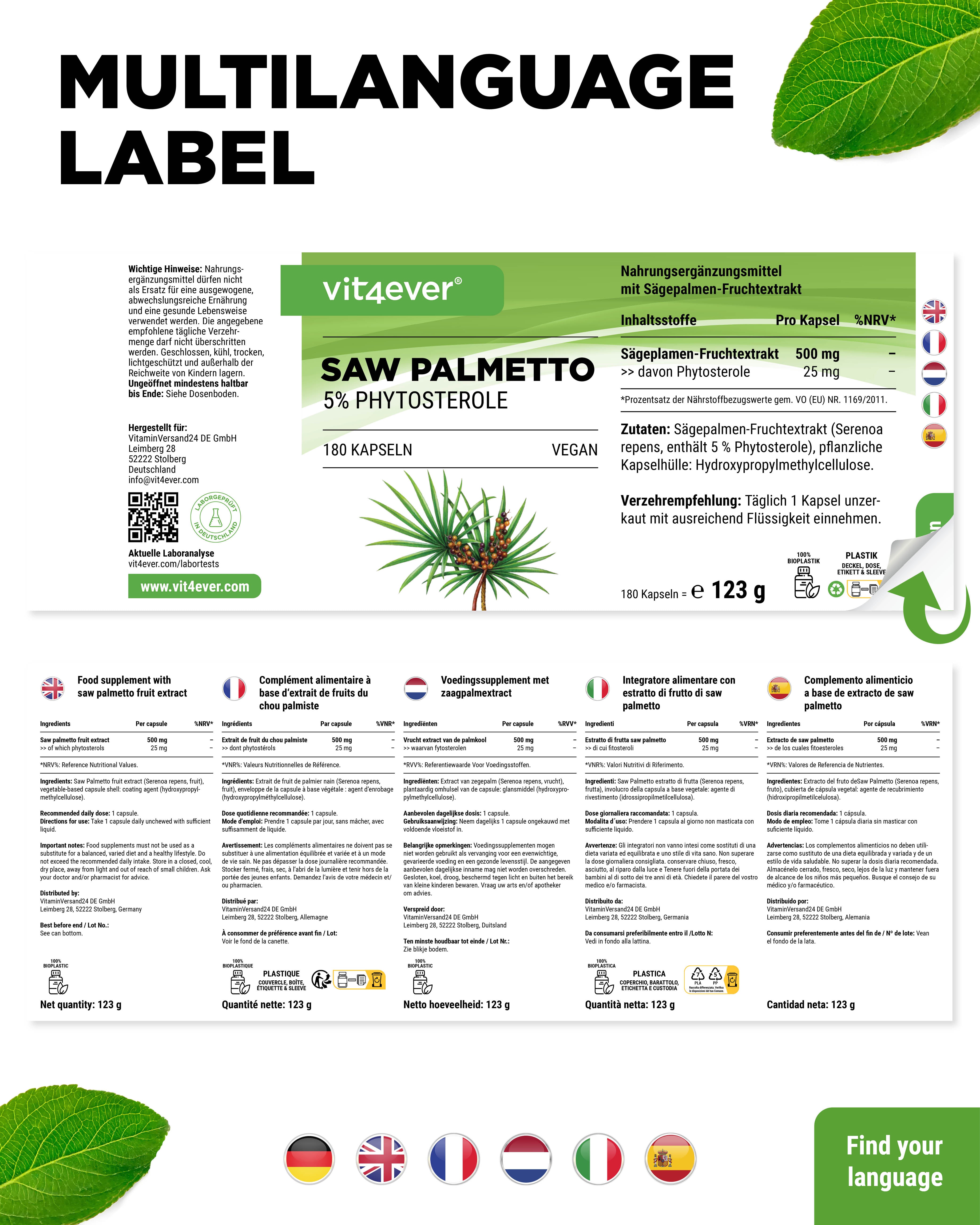 Saw Palmetto Extrakt -  500 mg