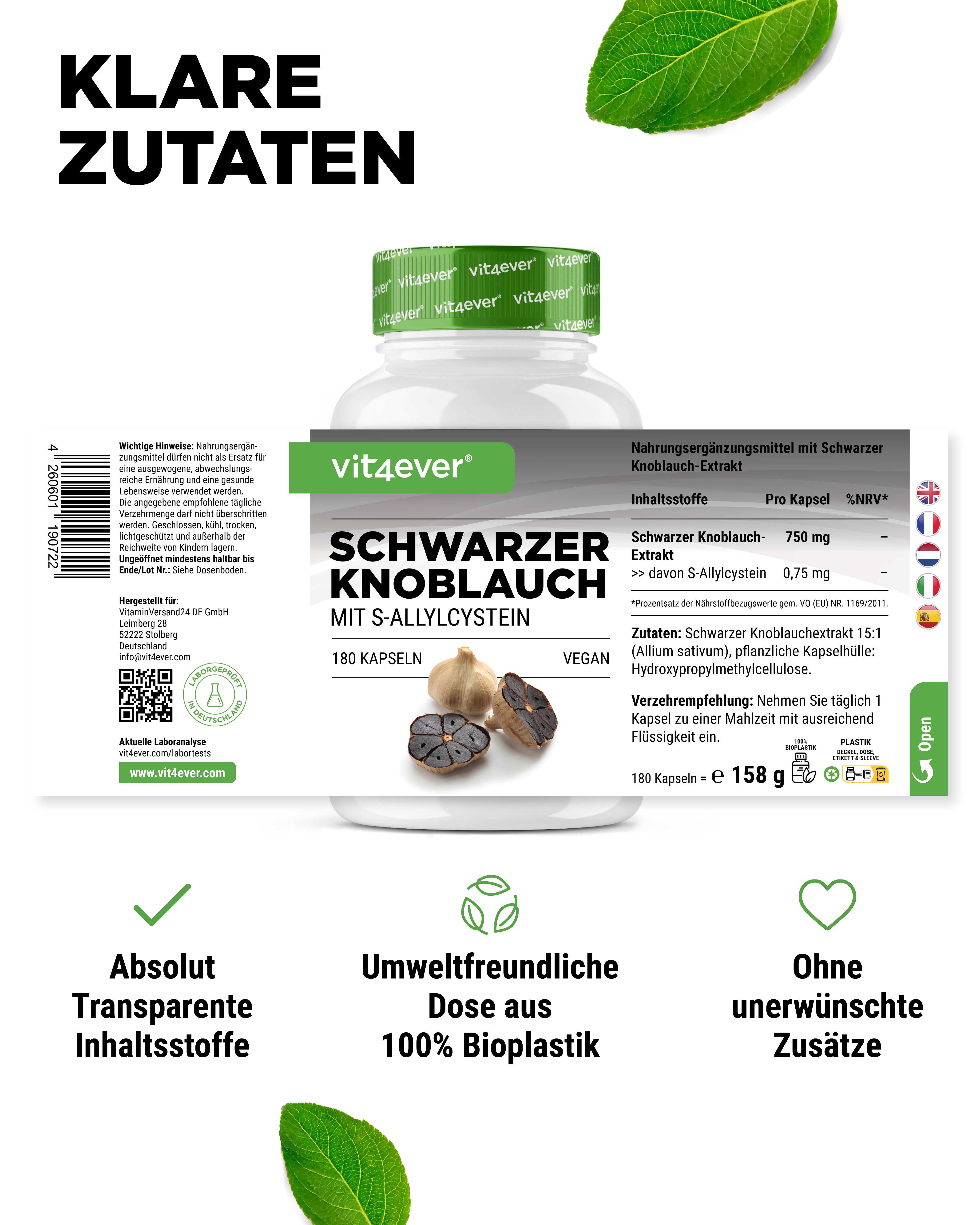 Ekstrakt Czarnego Czosnku - 750 mg