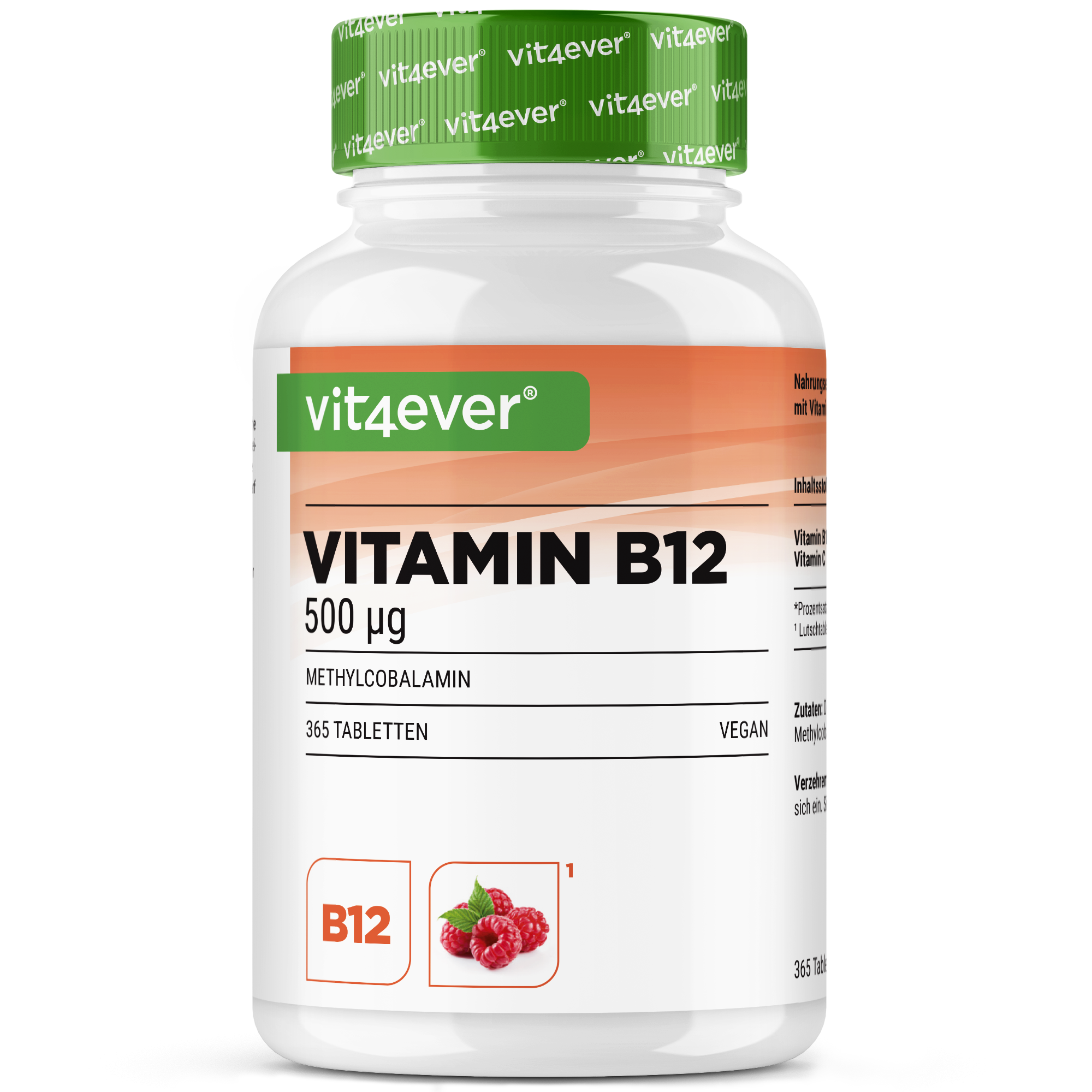 Vitamina B12 - 500 mcg - gusto lampone