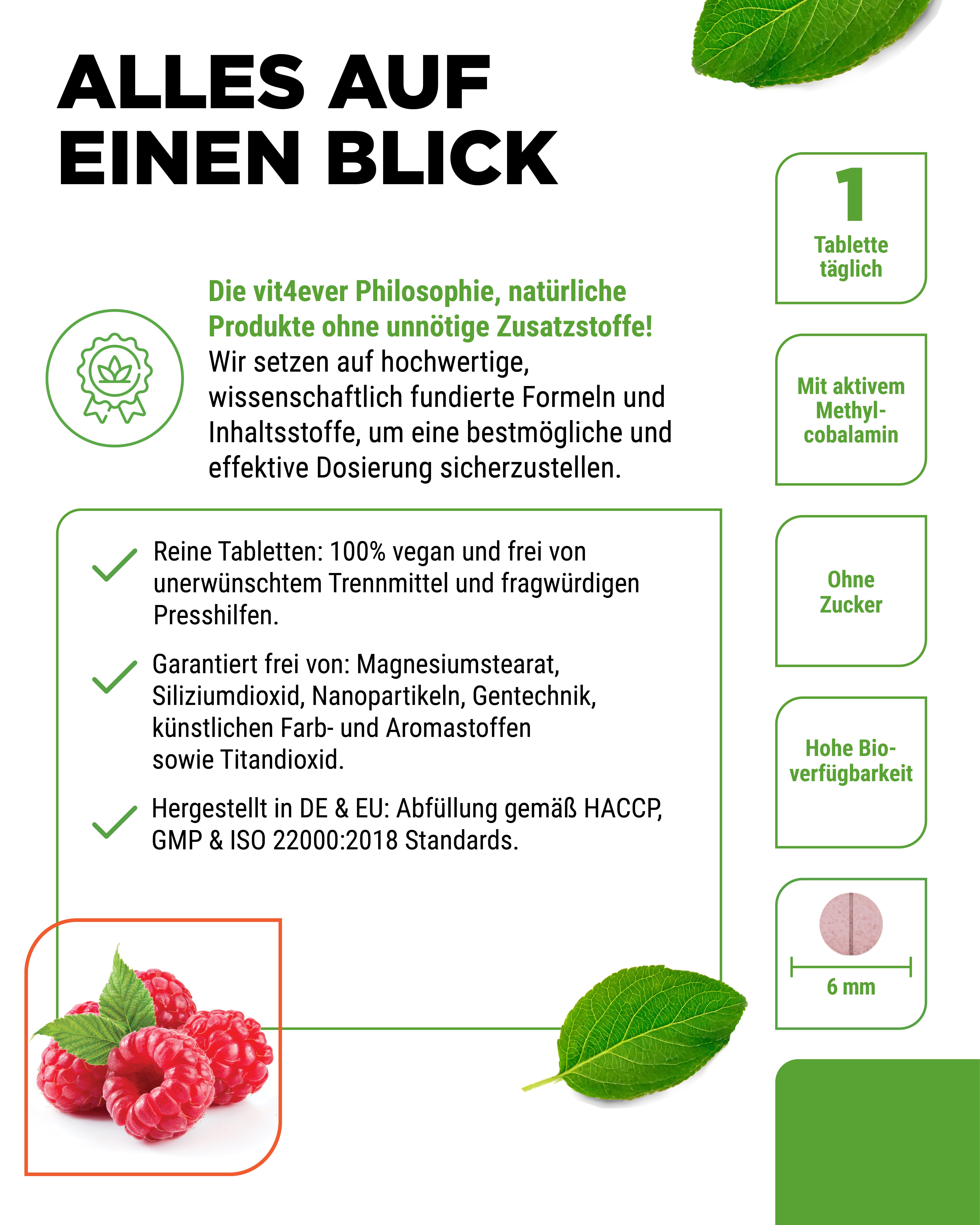 Vitamin B12 - 500  mcg -  Himbeergeschmack
