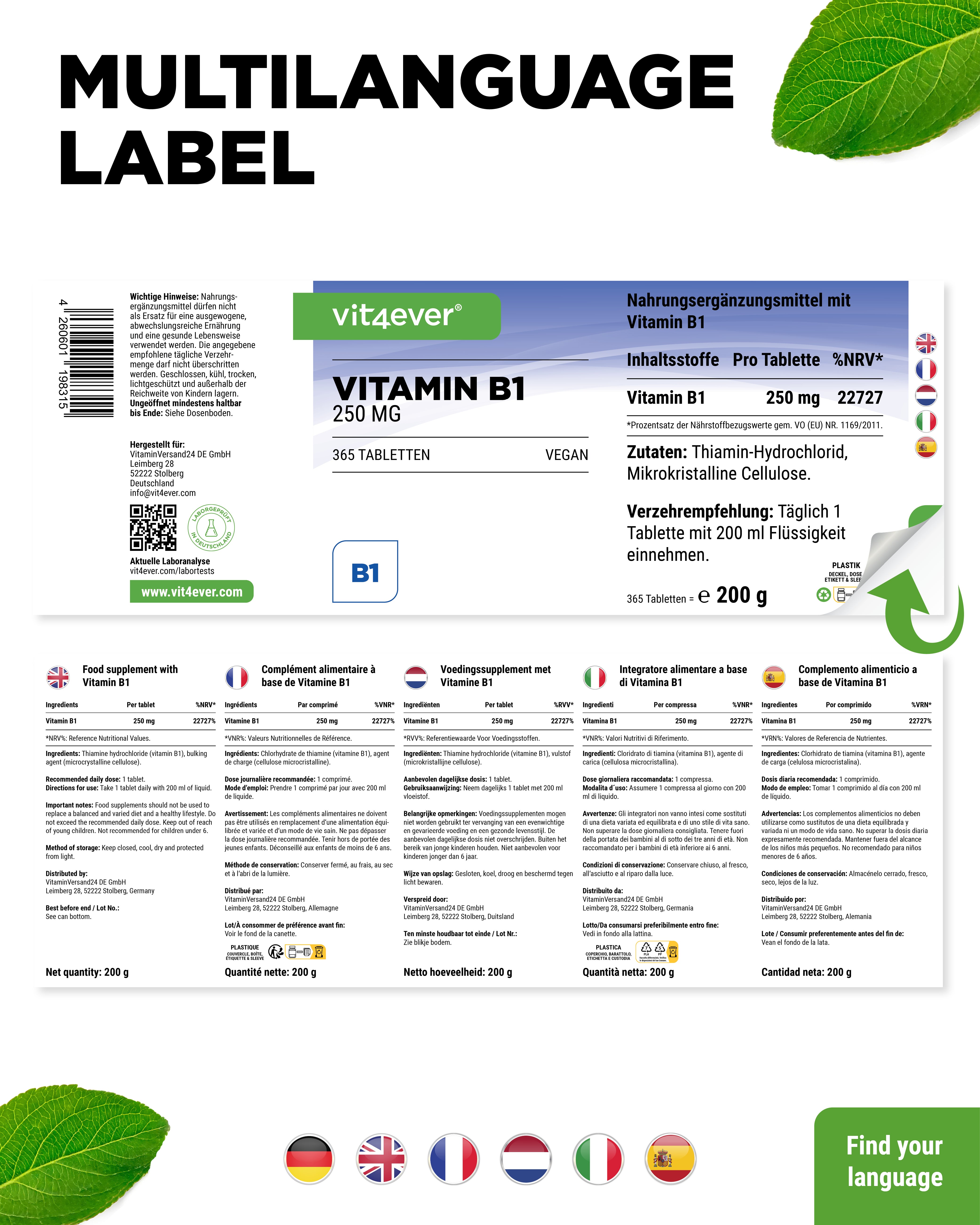 Vitamina B1 - 250 mg