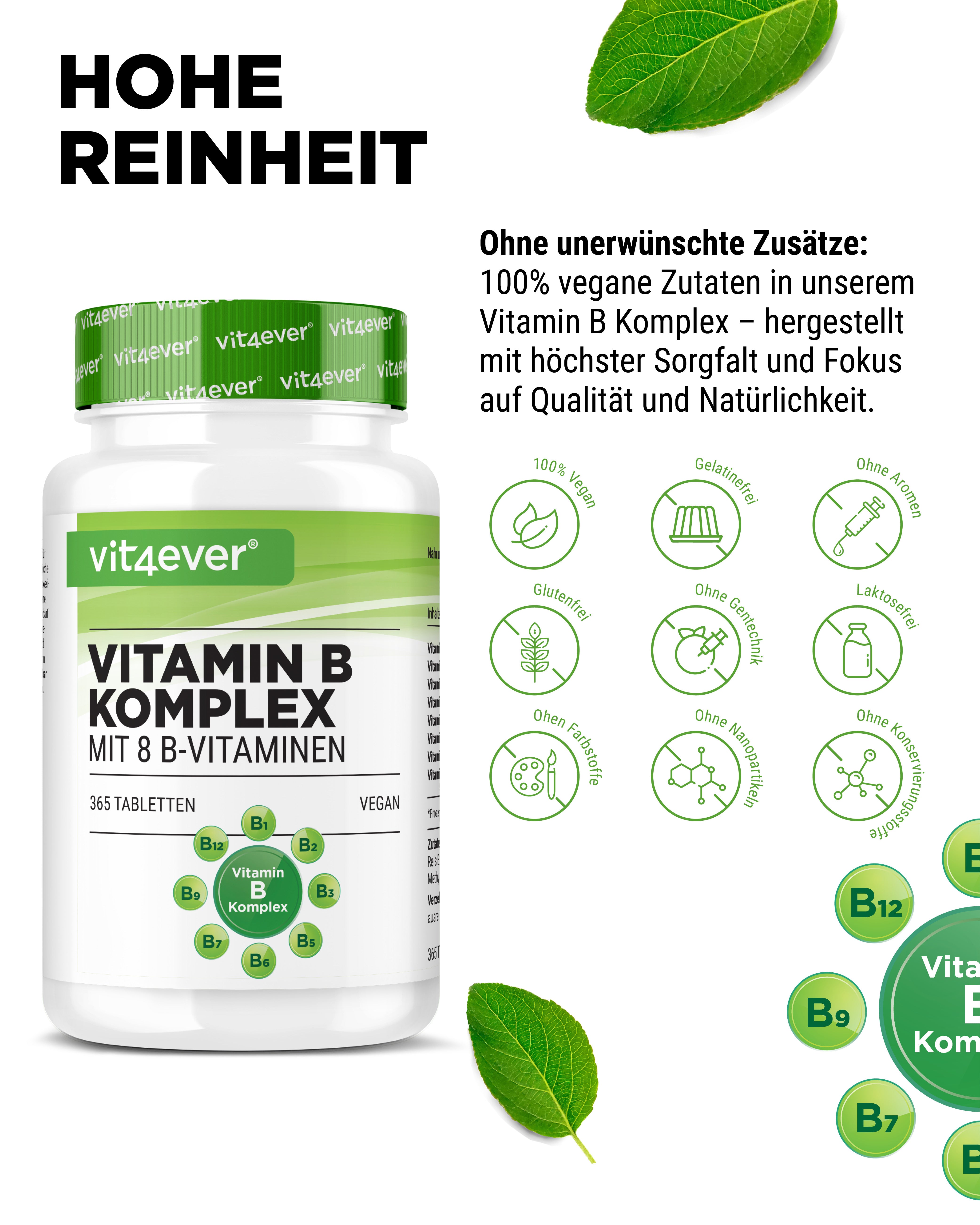 Complesso Vitamina B - 8 vitamine B - 365 compresse